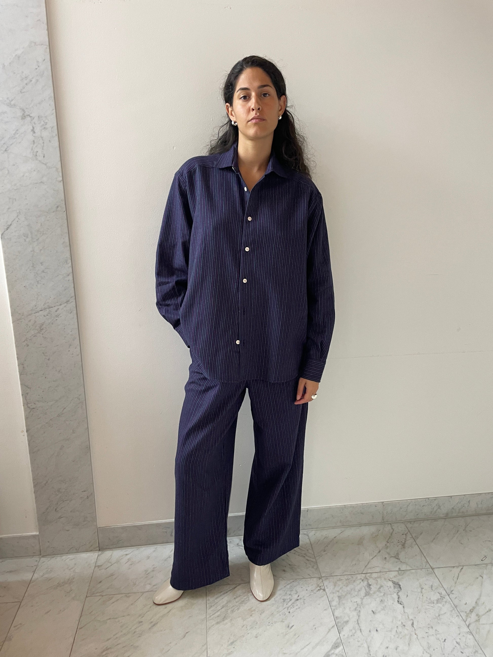 Claude Pants, Purple Stripe BASERANGE