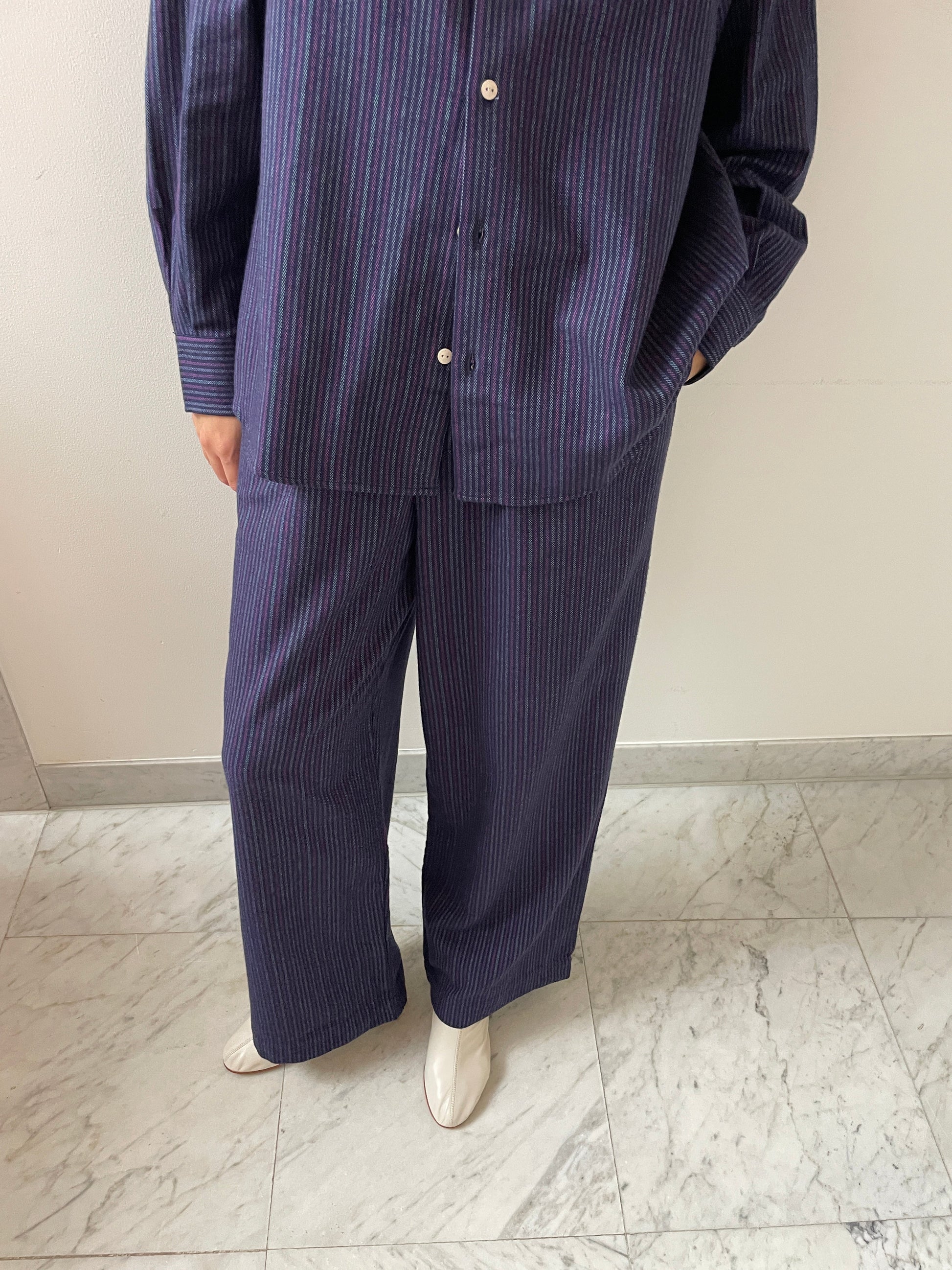 Claude Pants, Purple Stripe BASERANGE
