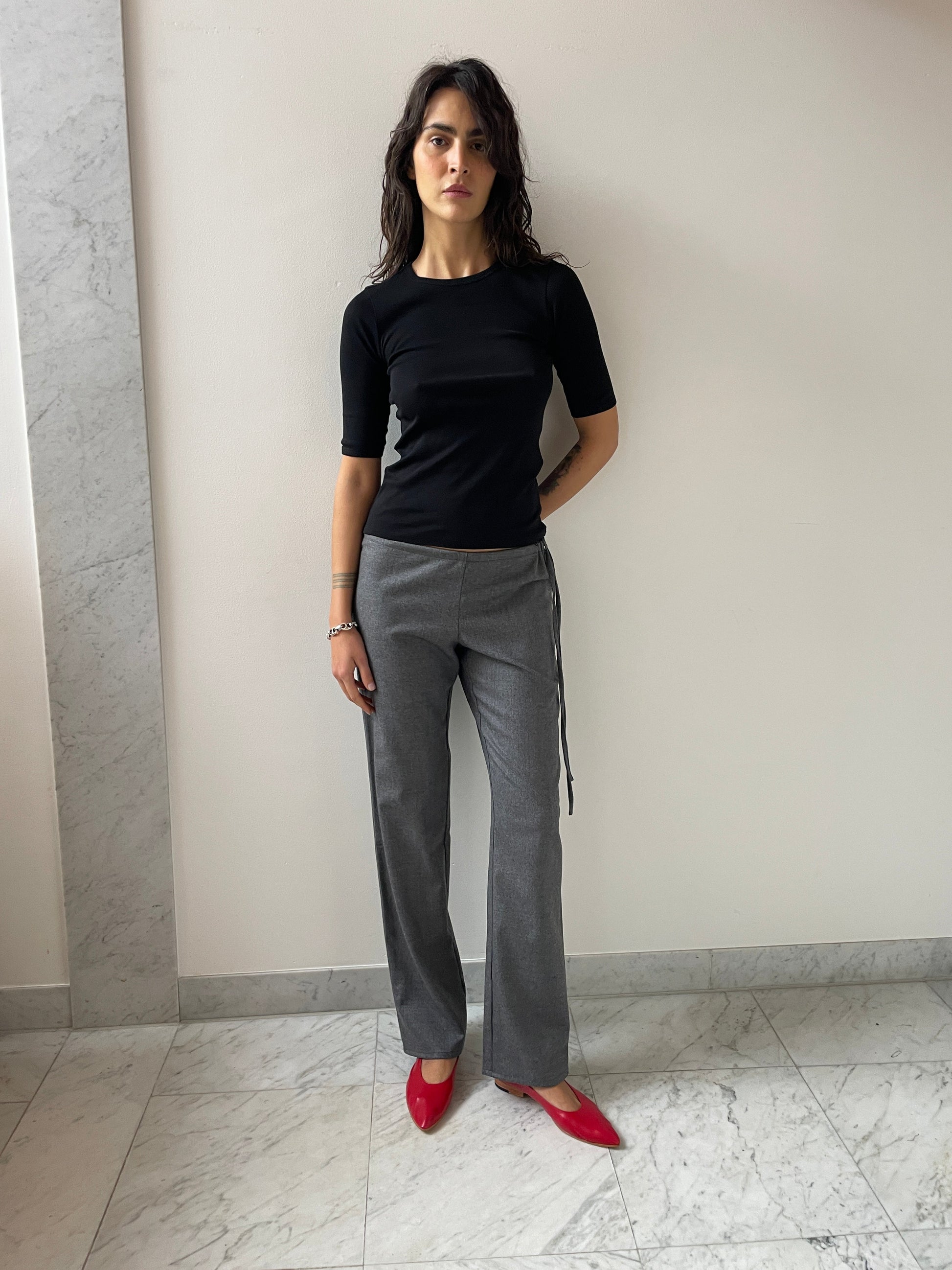 Wool Tie Pants, Grey Brooke Callahan