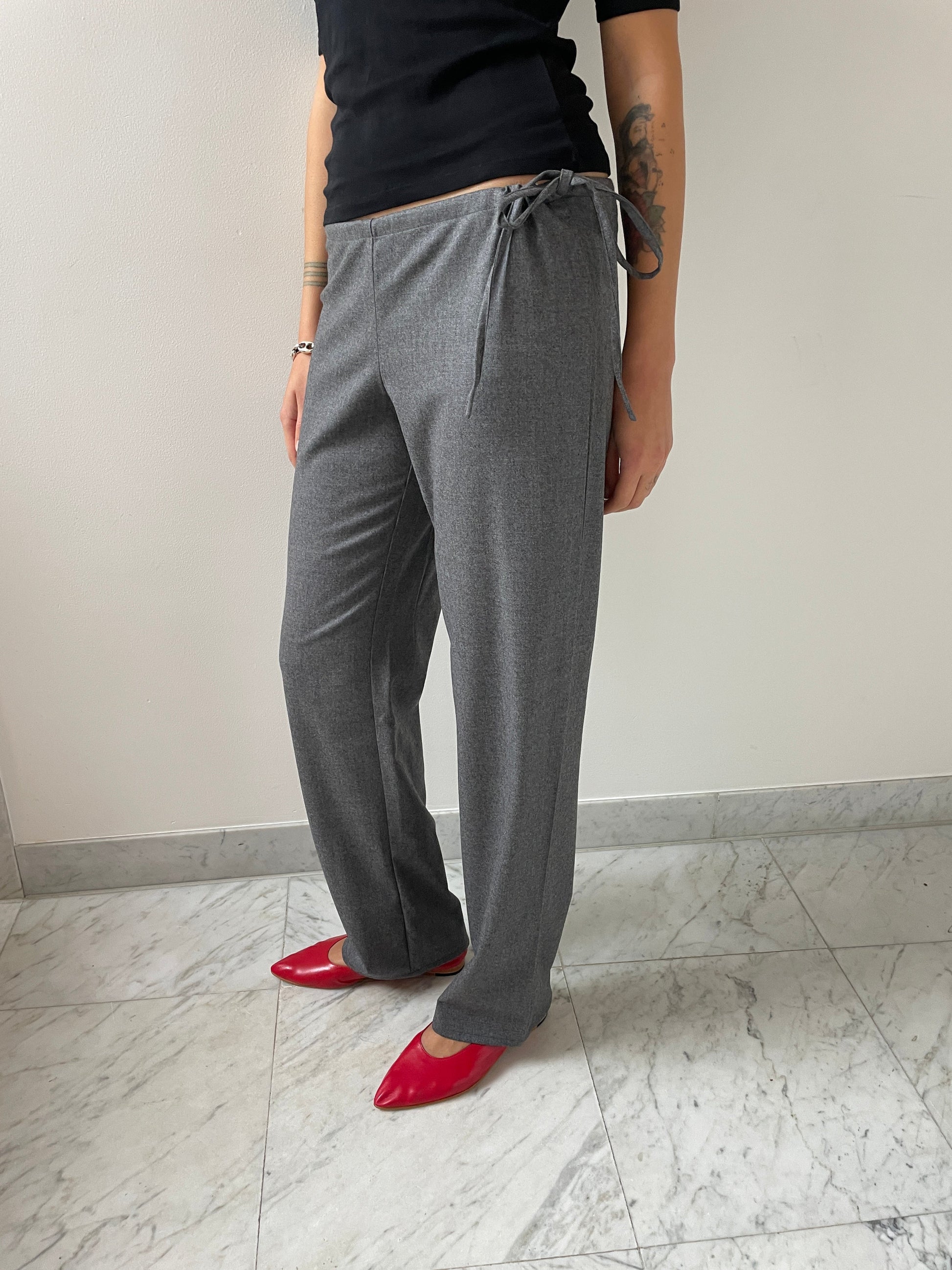 Wool Tie Pants, Grey Brooke Callahan
