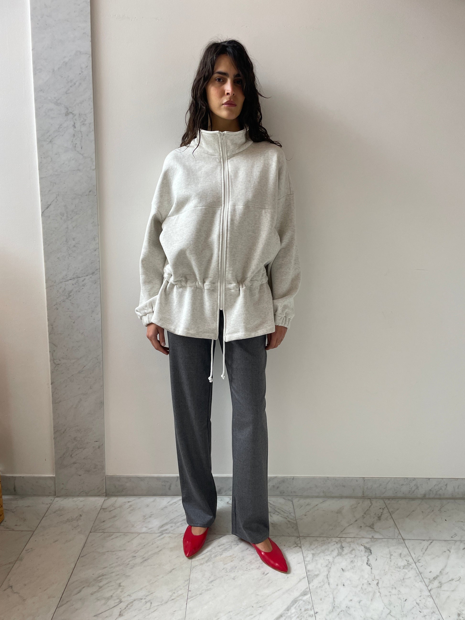 City Fleece Jacket, Ash Grey GIL RODRIGUEZ