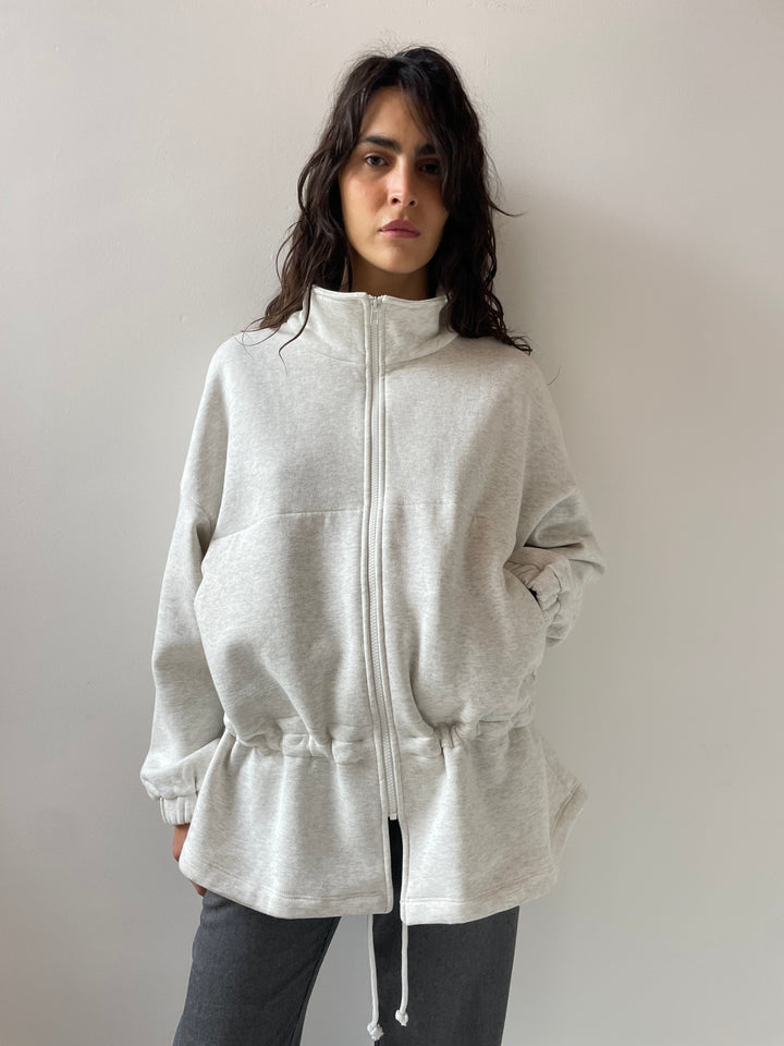 City Fleece Jacket, Ash Grey GIL RODRIGUEZ