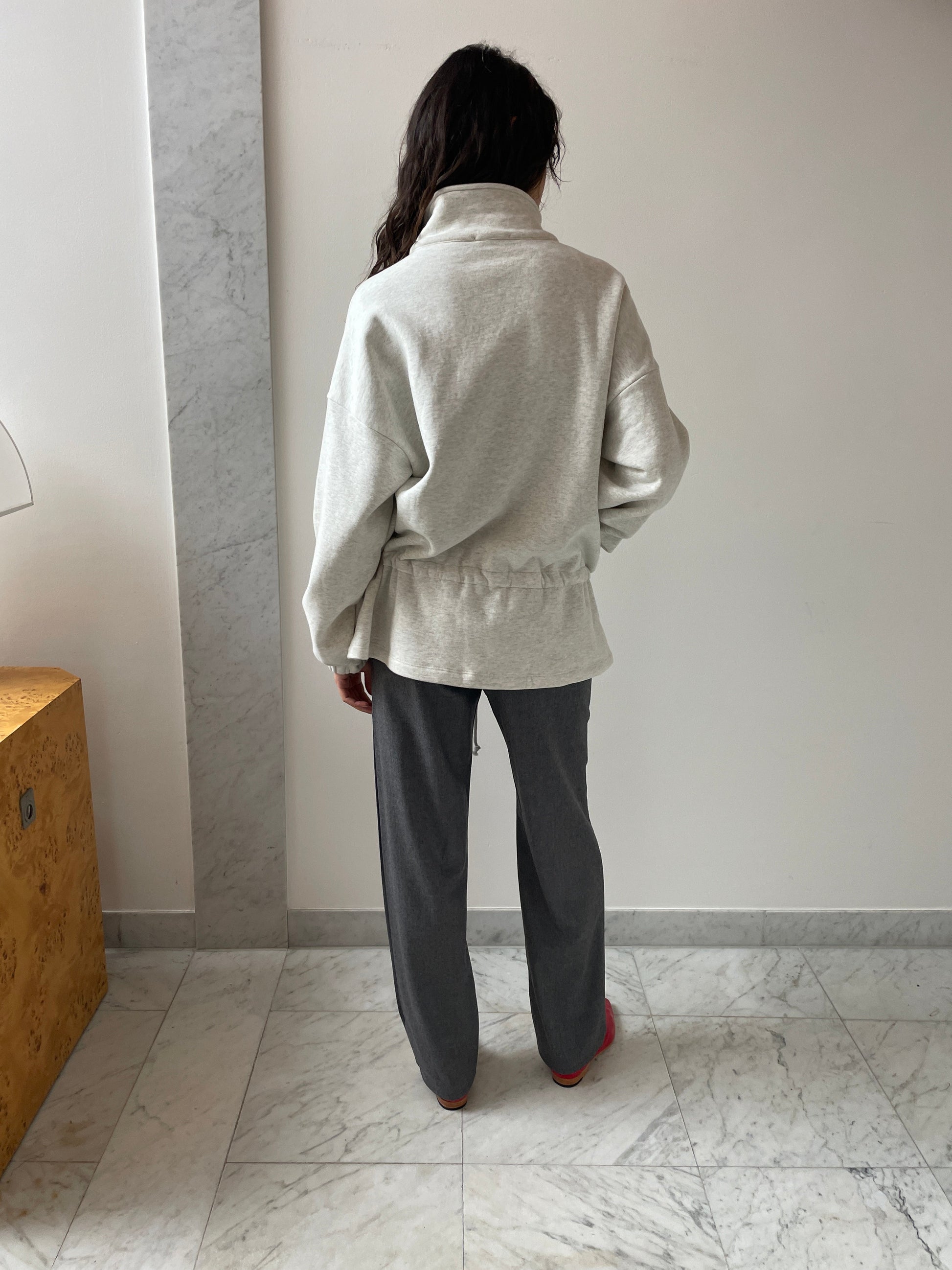 City Fleece Jacket, Ash Grey GIL RODRIGUEZ