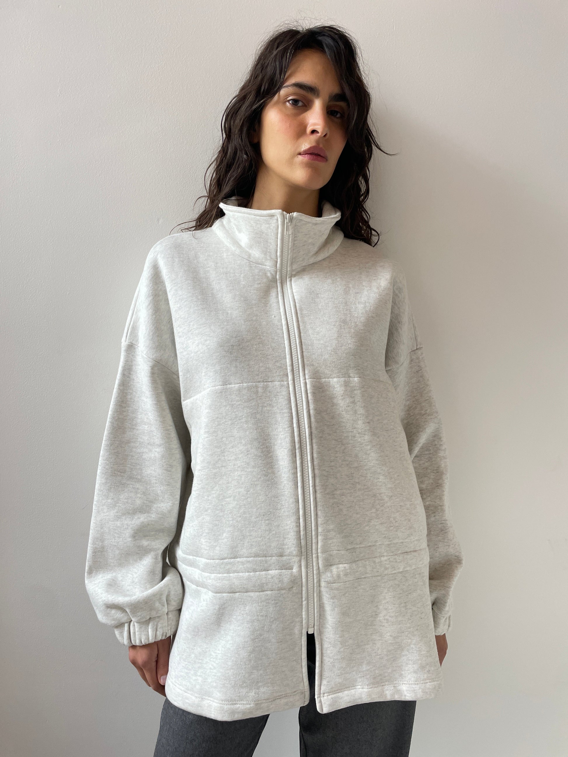 City Fleece Jacket, Ash Grey GIL RODRIGUEZ