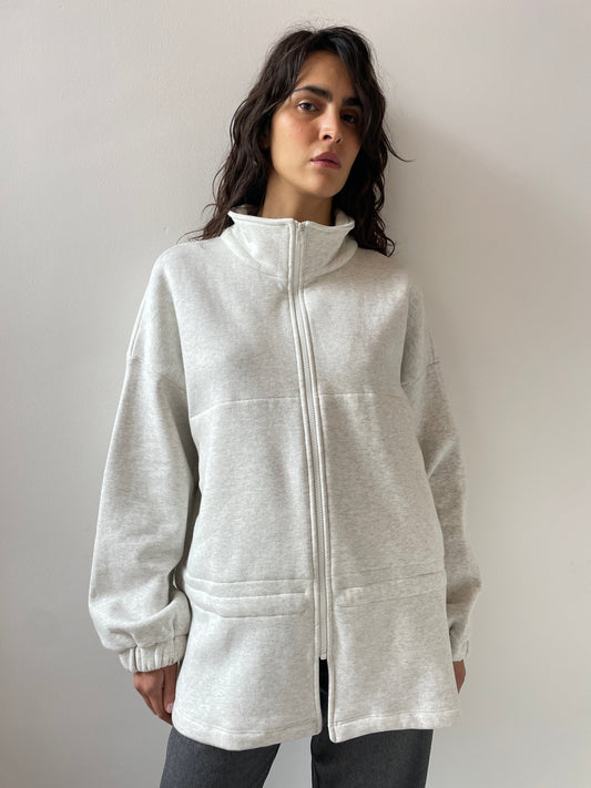 City Fleece Jacket, Ash Grey GIL RODRIGUEZ