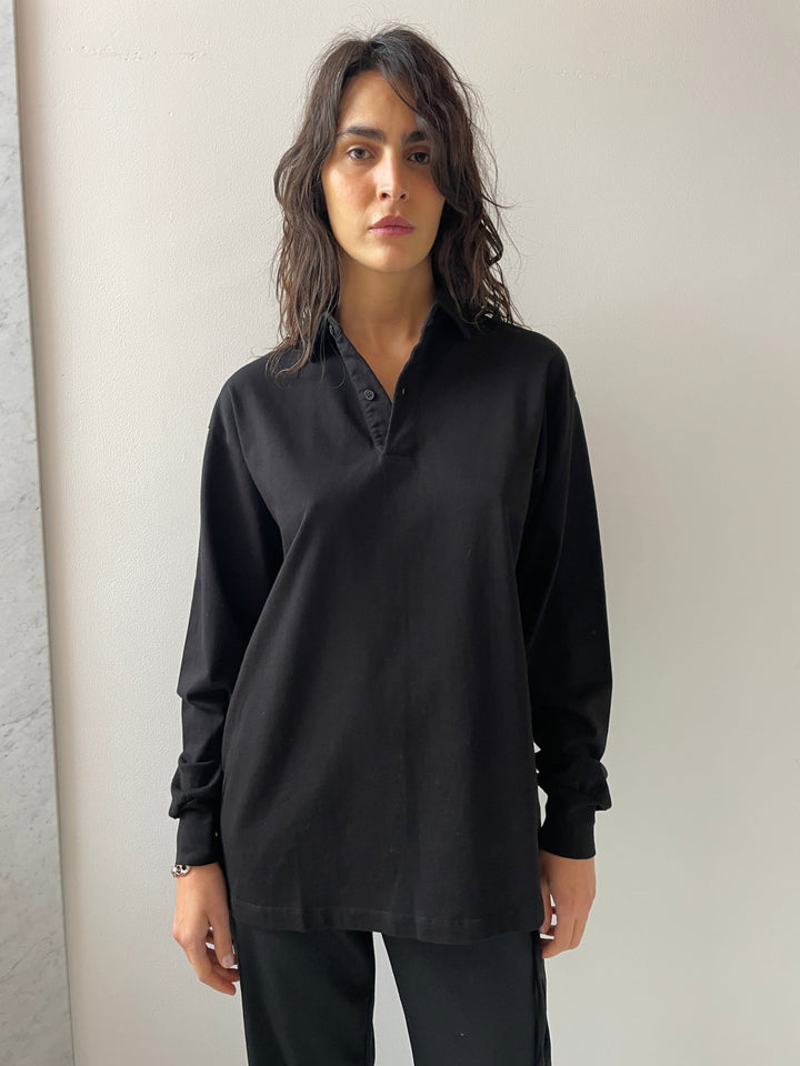 Lauren Collared Shirt, Black GIL RODRIGUEZ