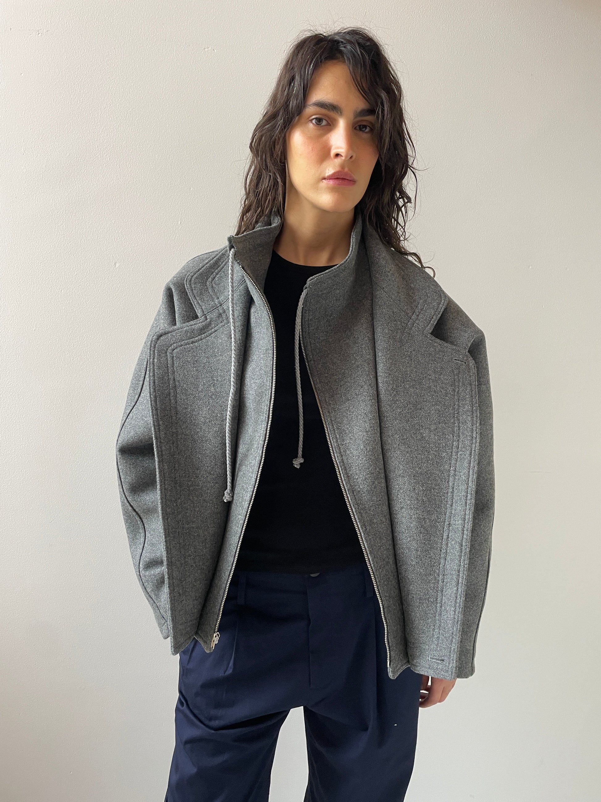 Augusta Jacket, Marled Grey MARYAM NASSIR ZADEH