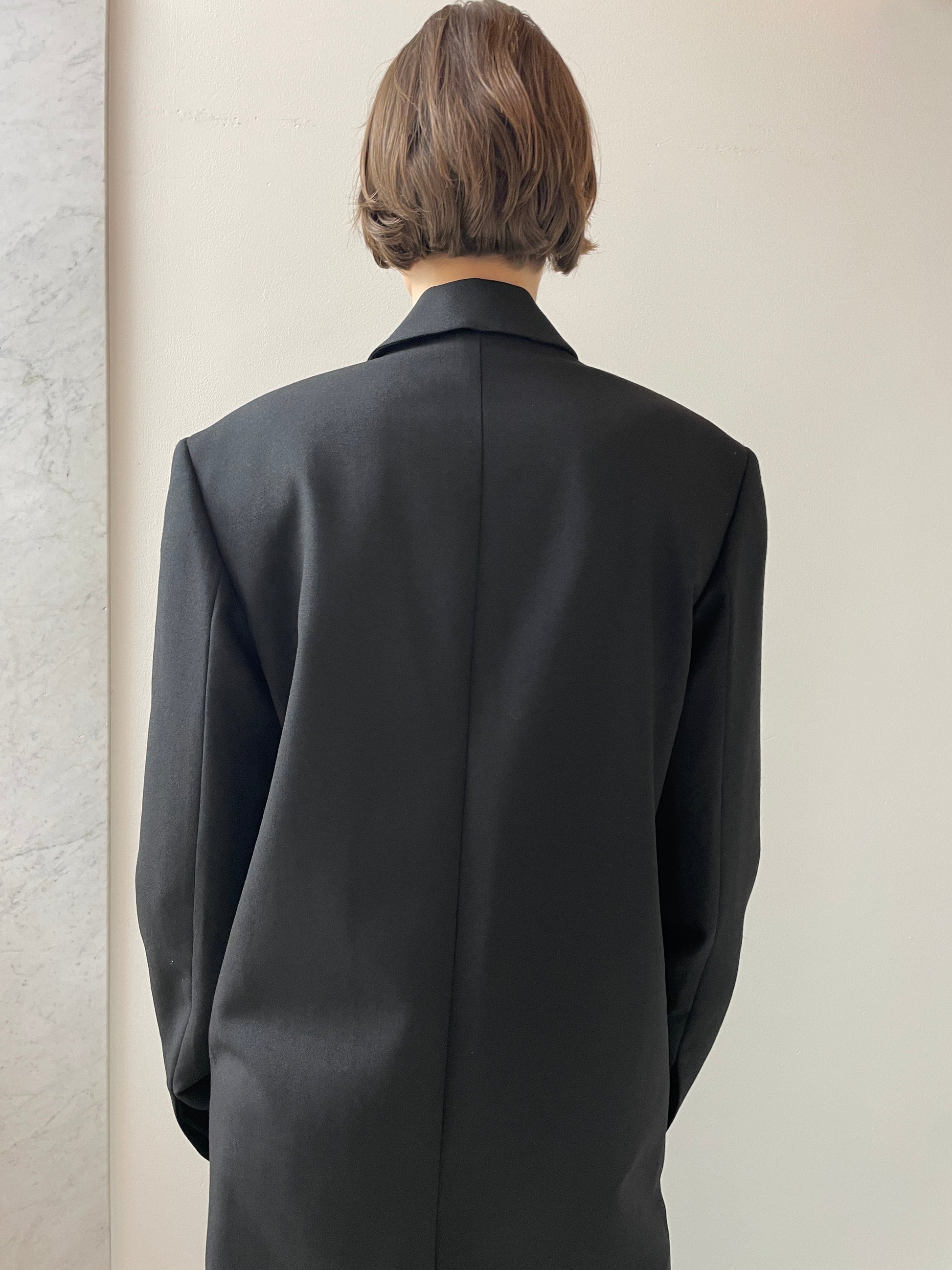 Rustic Wool Coat, Black RIER