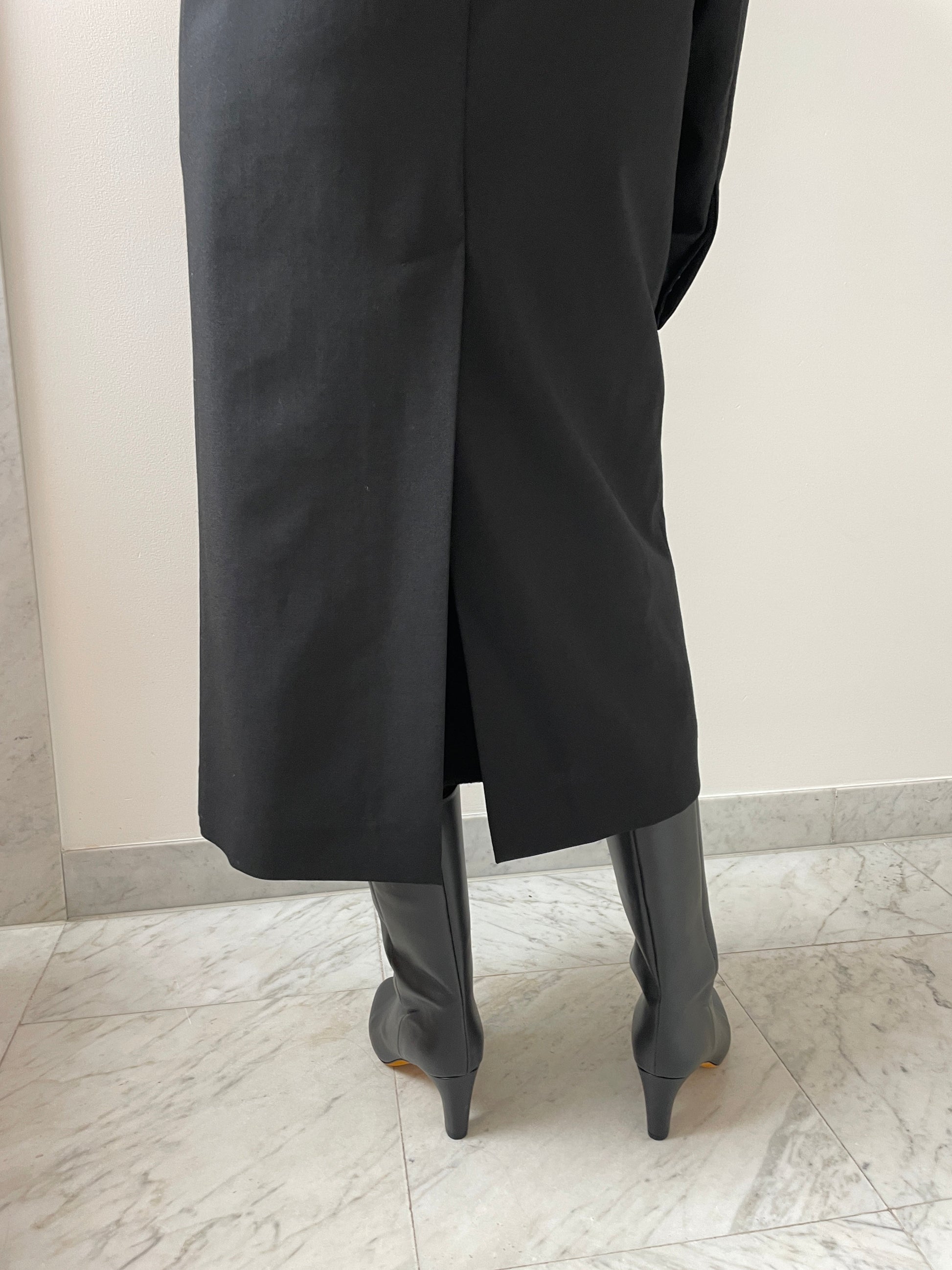 Rustic Wool Coat, Black RIER