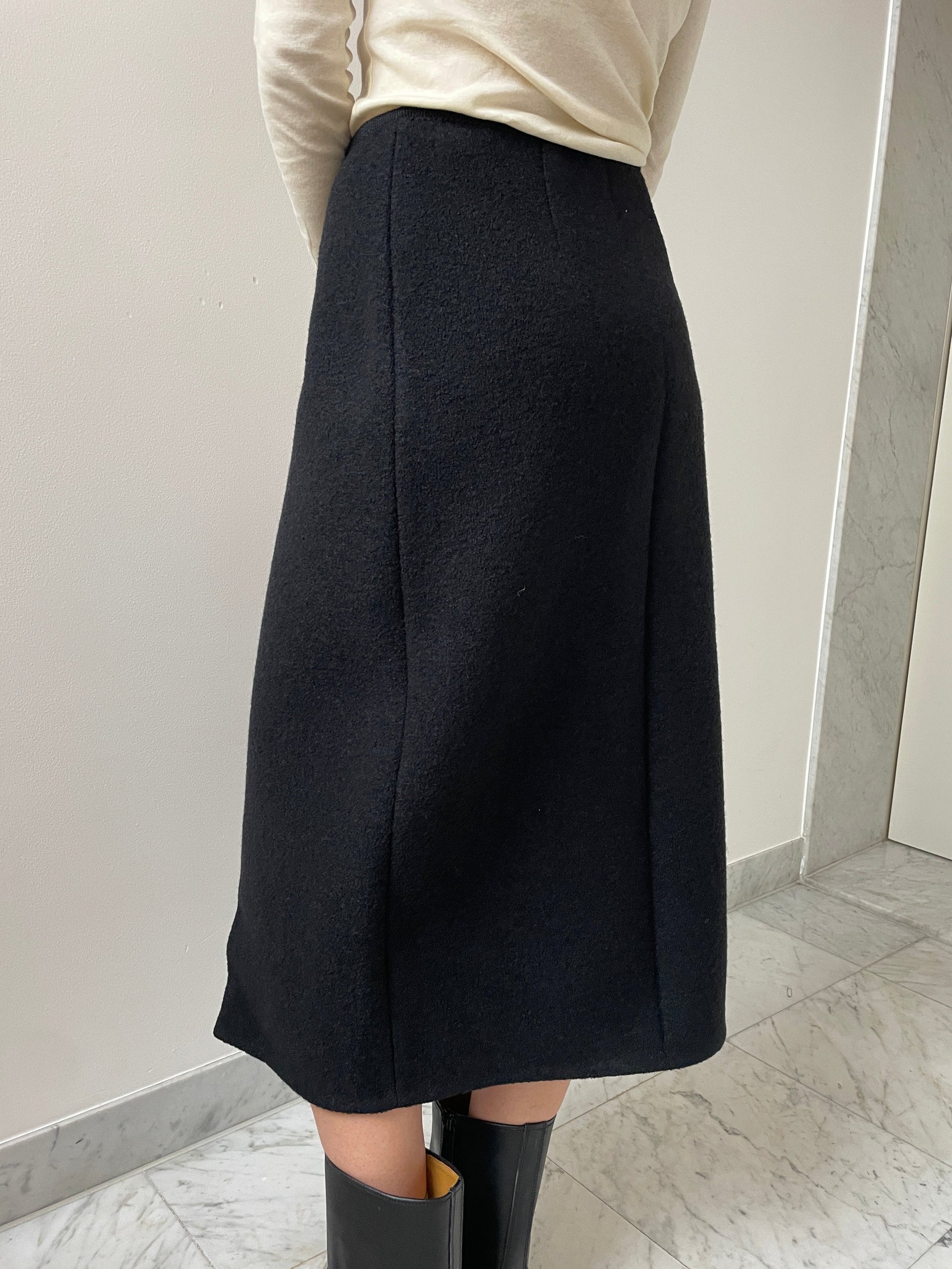 Walker Wrap Skirt, Black RIER