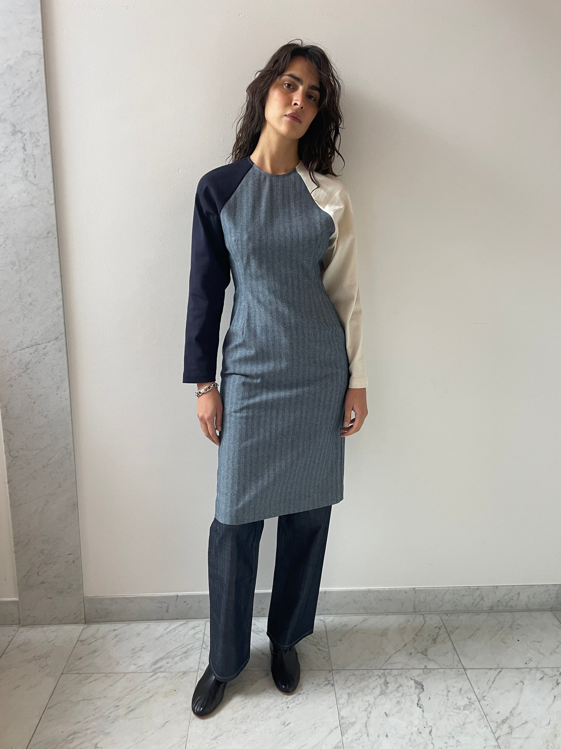 Messenger Dress, Herringbone SC103