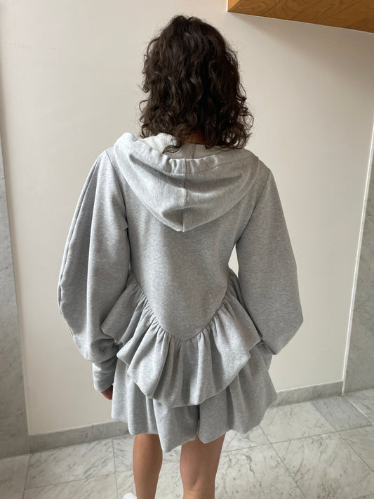 Irina Zip-Up Hoodie, Grey Fidan Novruzova