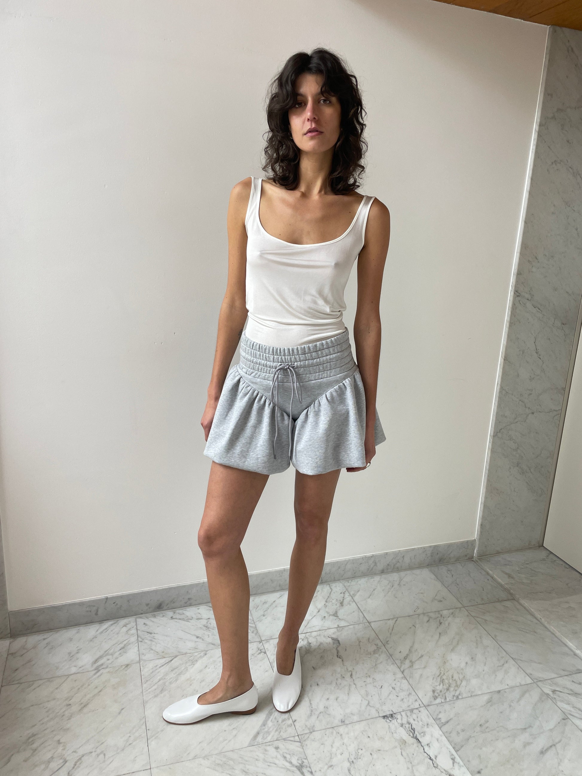 Philippa Bubble Shorts, Grey Fidan Novruzova