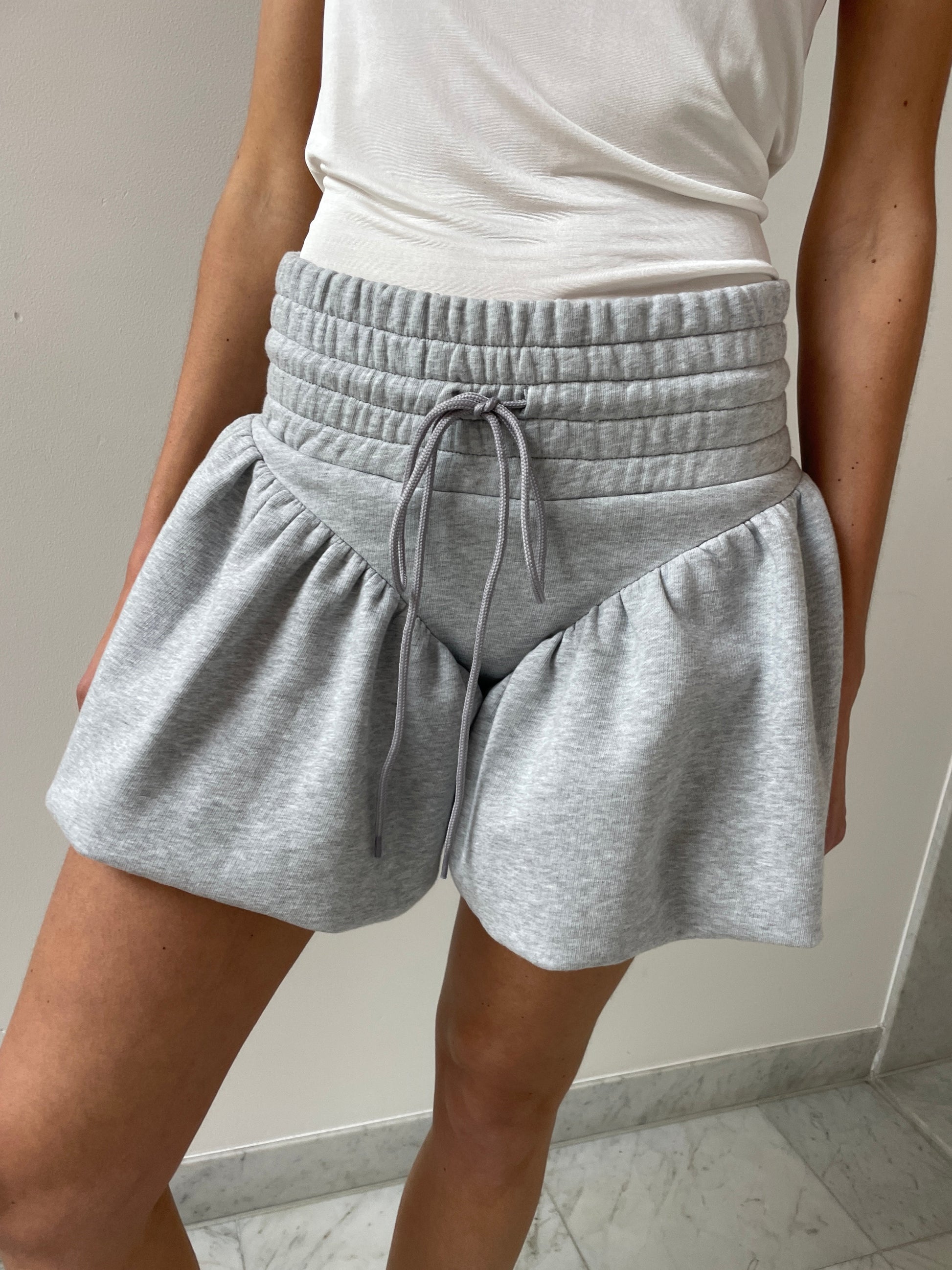 Philippa Bubble Shorts, Grey Fidan Novruzova