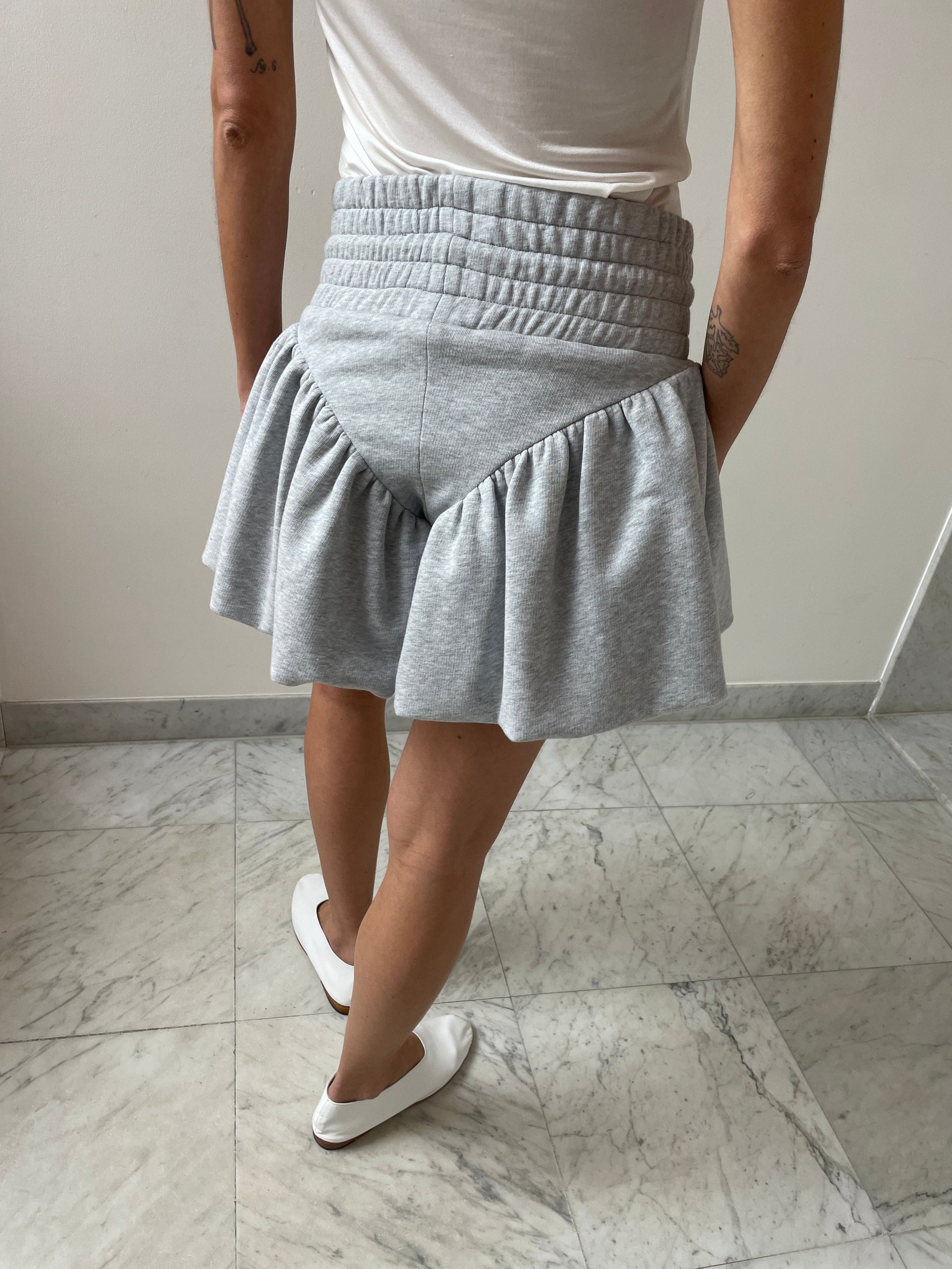 Philippa Bubble Shorts, Grey Fidan Novruzova