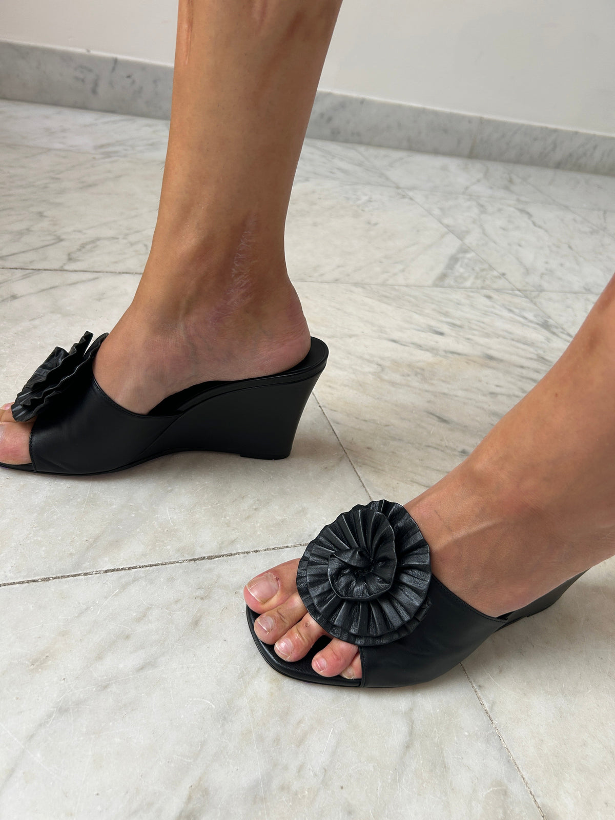 Flor Wedge, Black Calf MARYAM NASSIR ZADEH