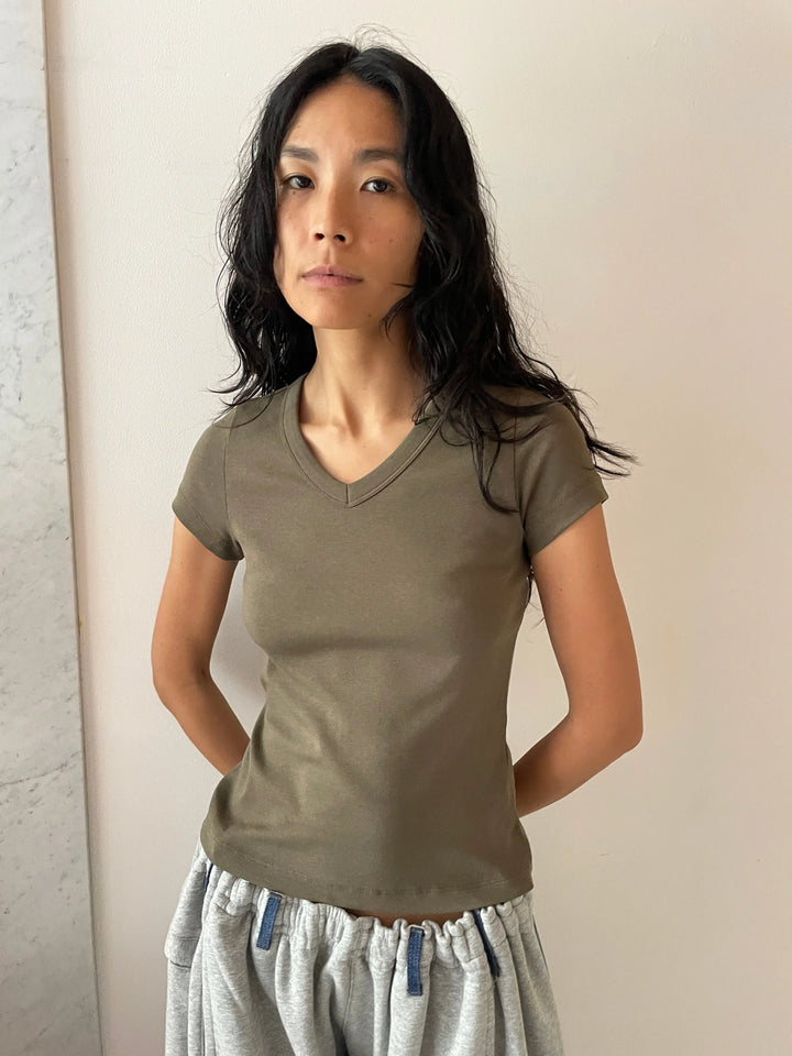 Jill Baby Tee, Moss FLORE FLORE