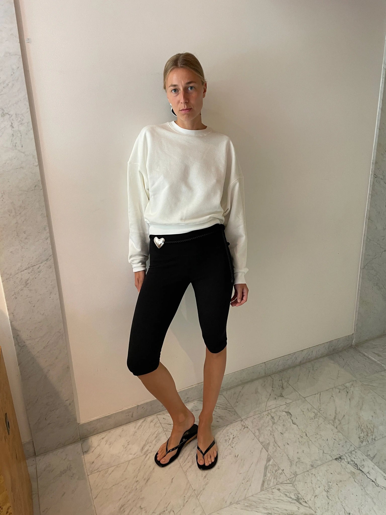 Organic Cotton Capri Legging, Black