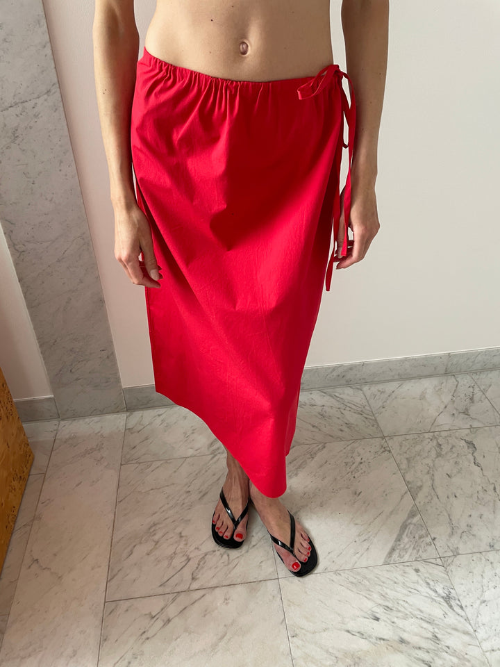 Column Skirt, Red Brooke Callahan