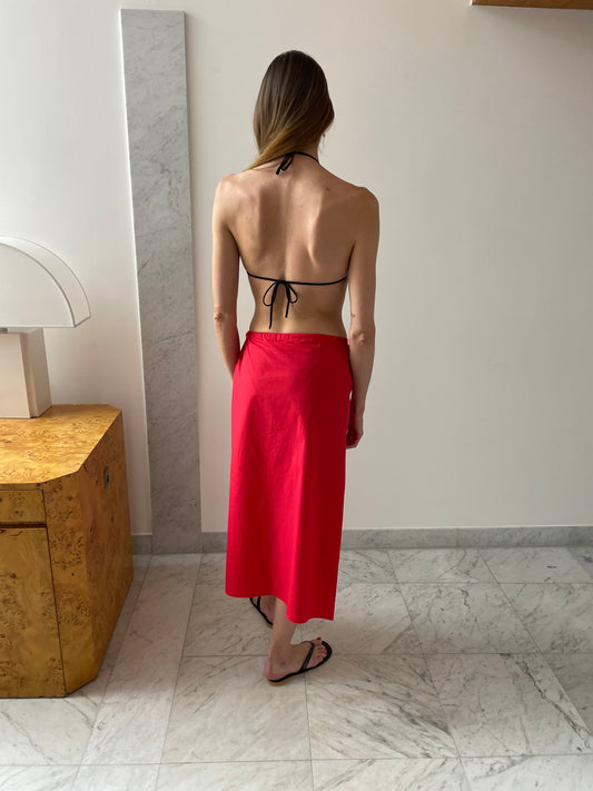 Column Skirt, Red Brooke Callahan