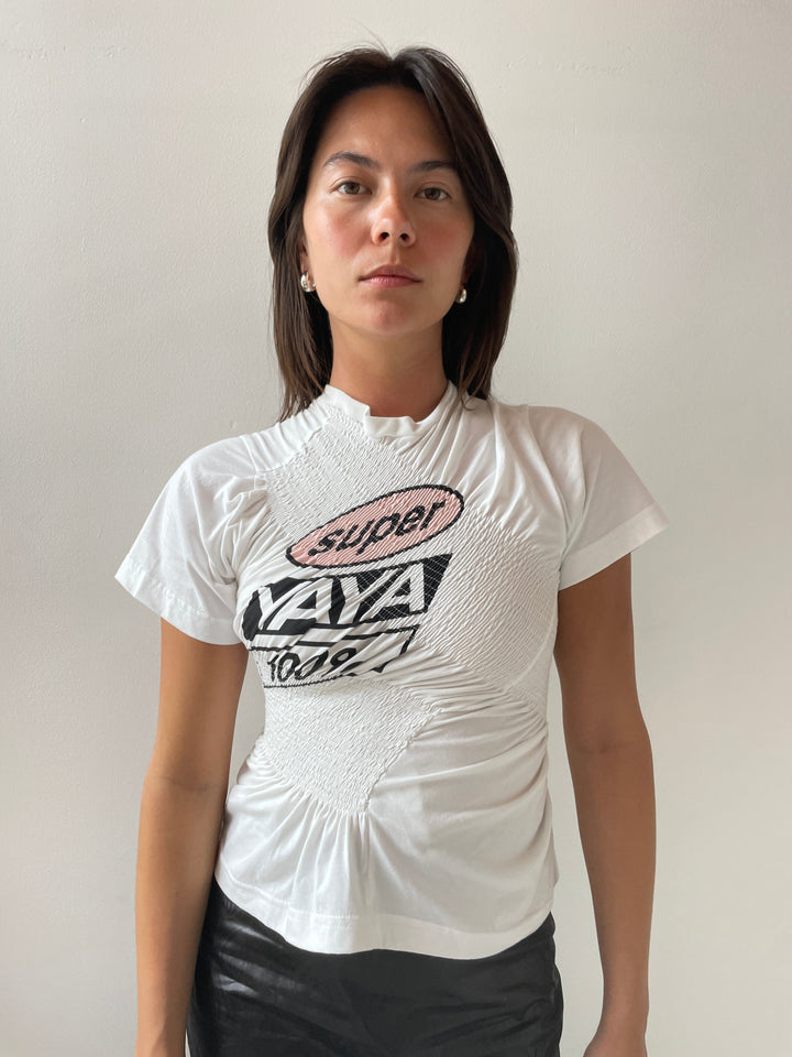 T-Shirt SYY Twist, White SUPER YAYA