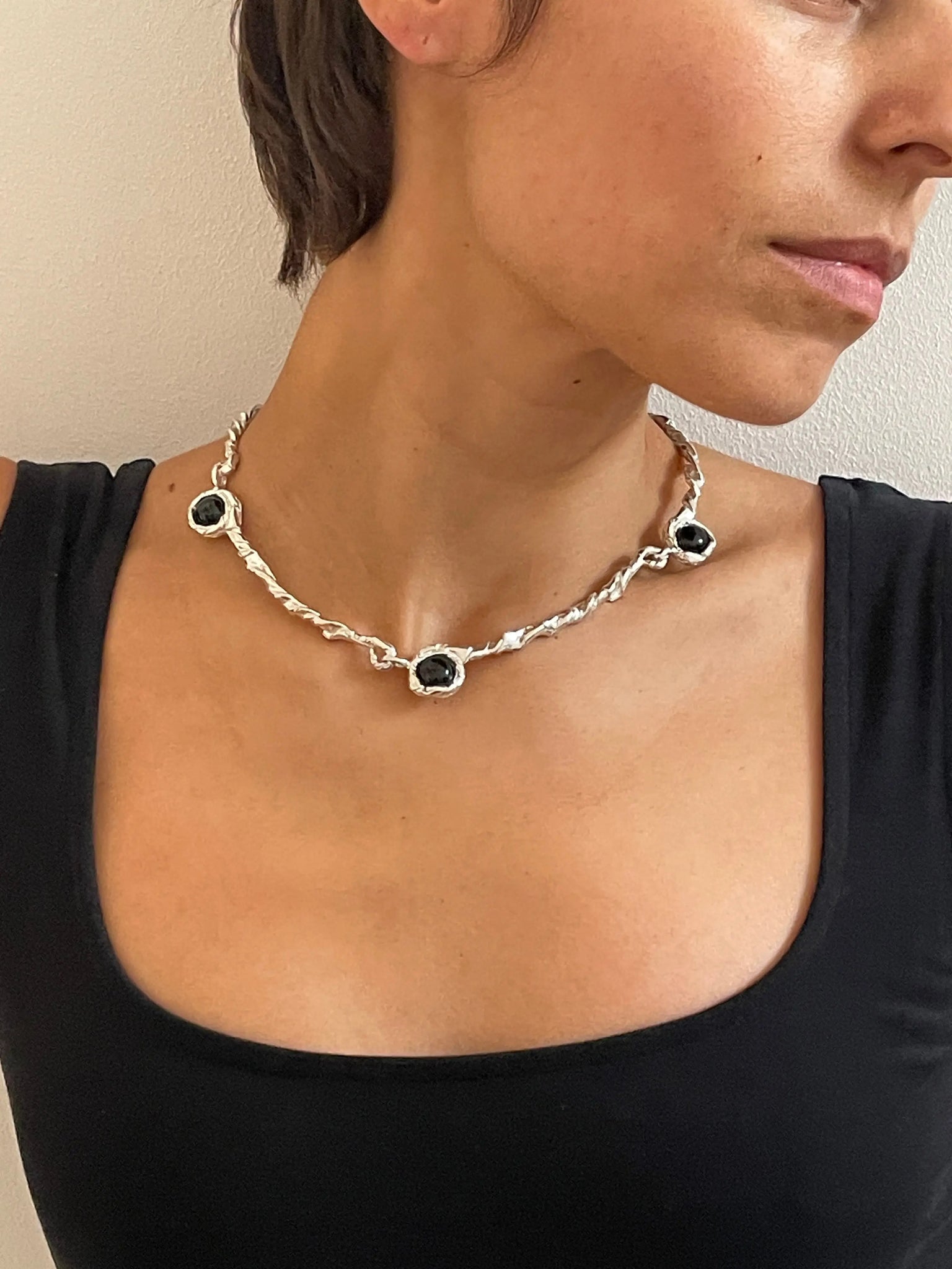 Lago Necklace, Silver