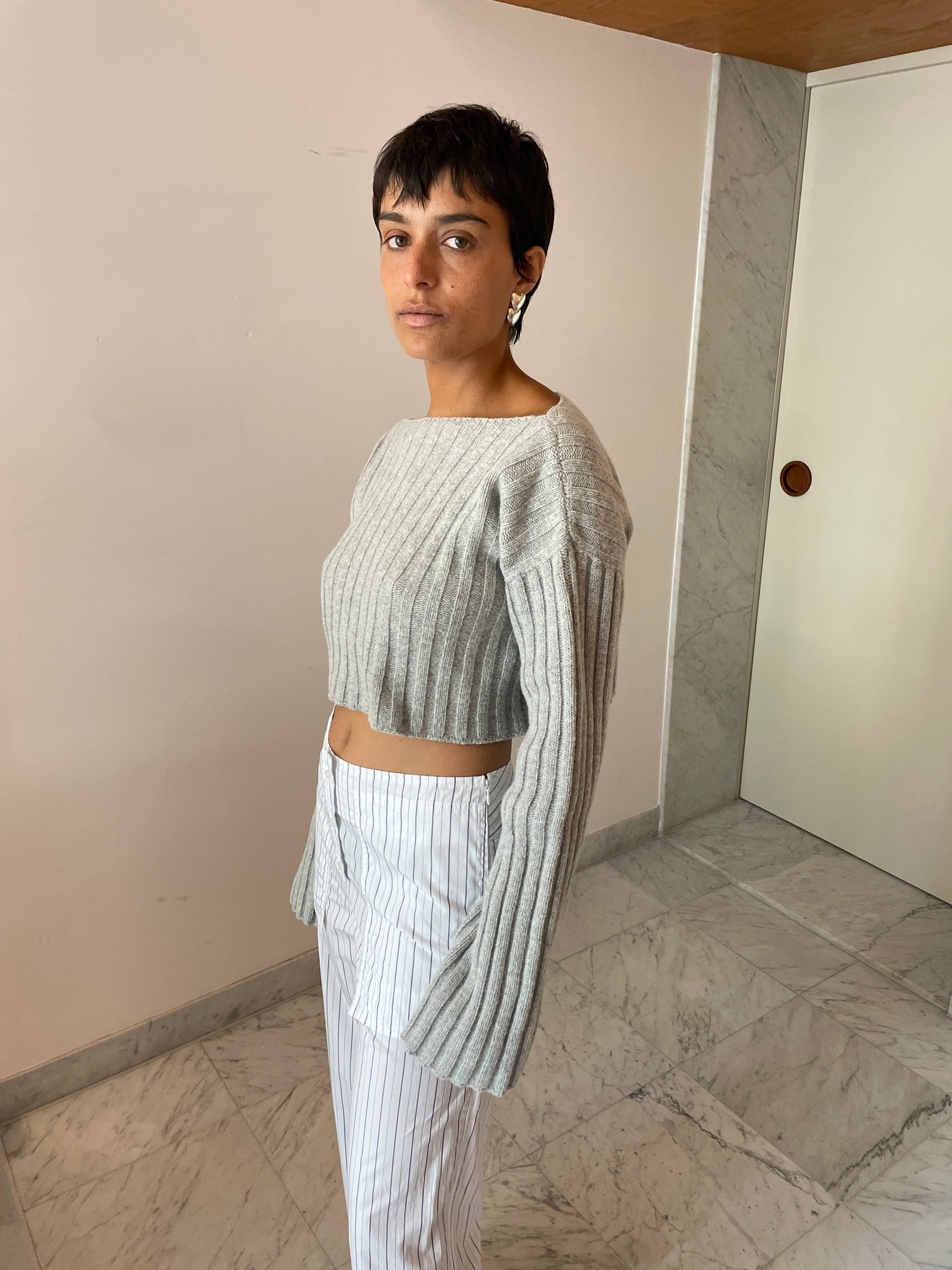 Macau Sweater, Grey Melange