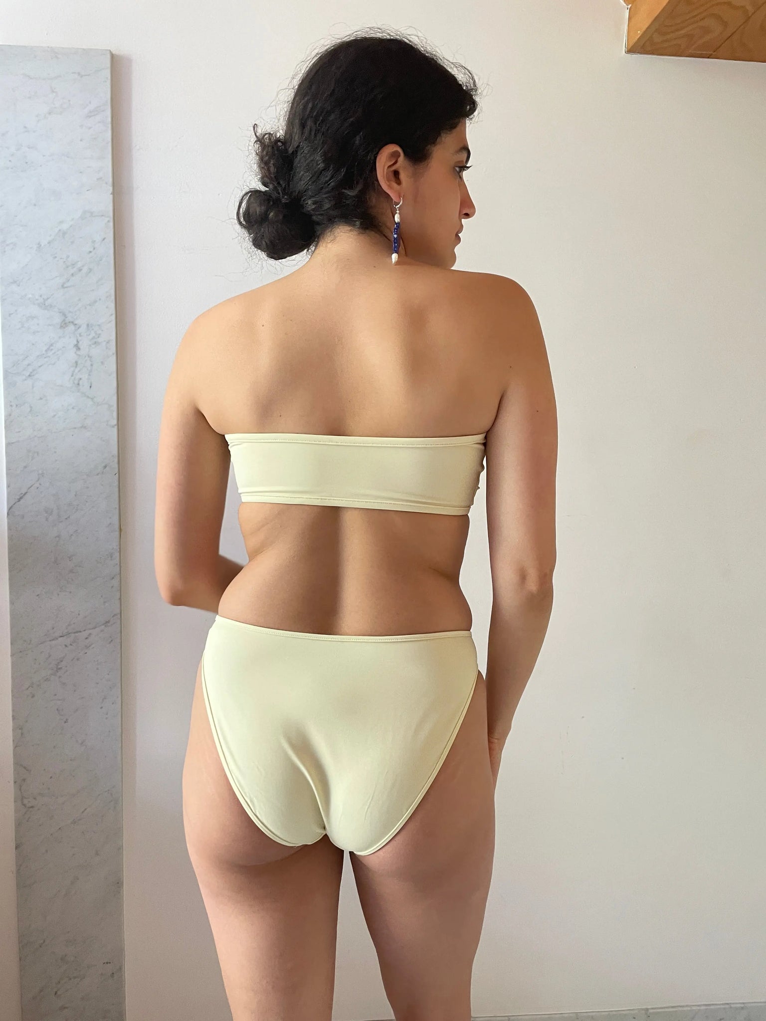 High Cut Bottom, Cream NU SWIM