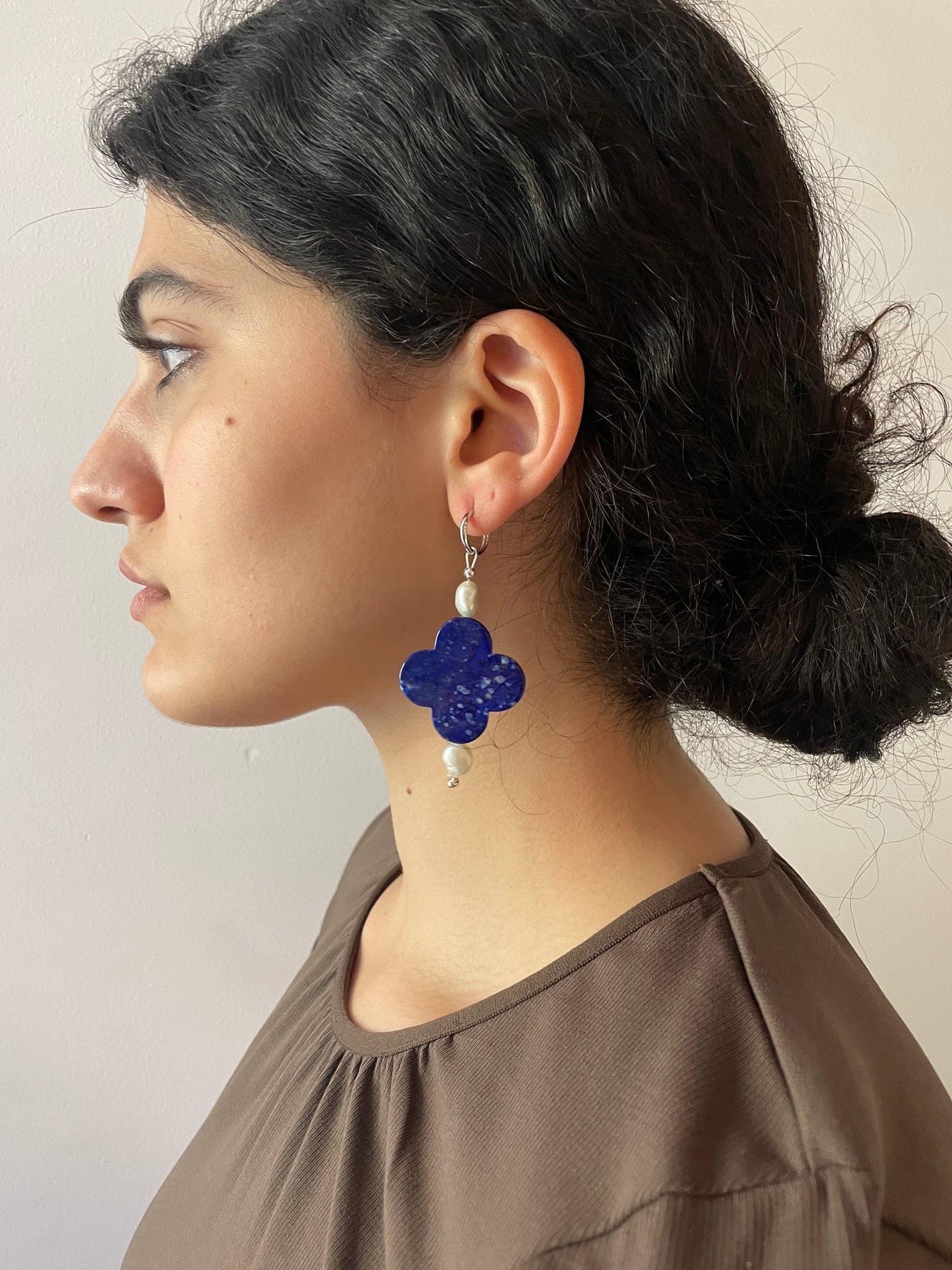 Let there be Light Earrings, Blue Lapis