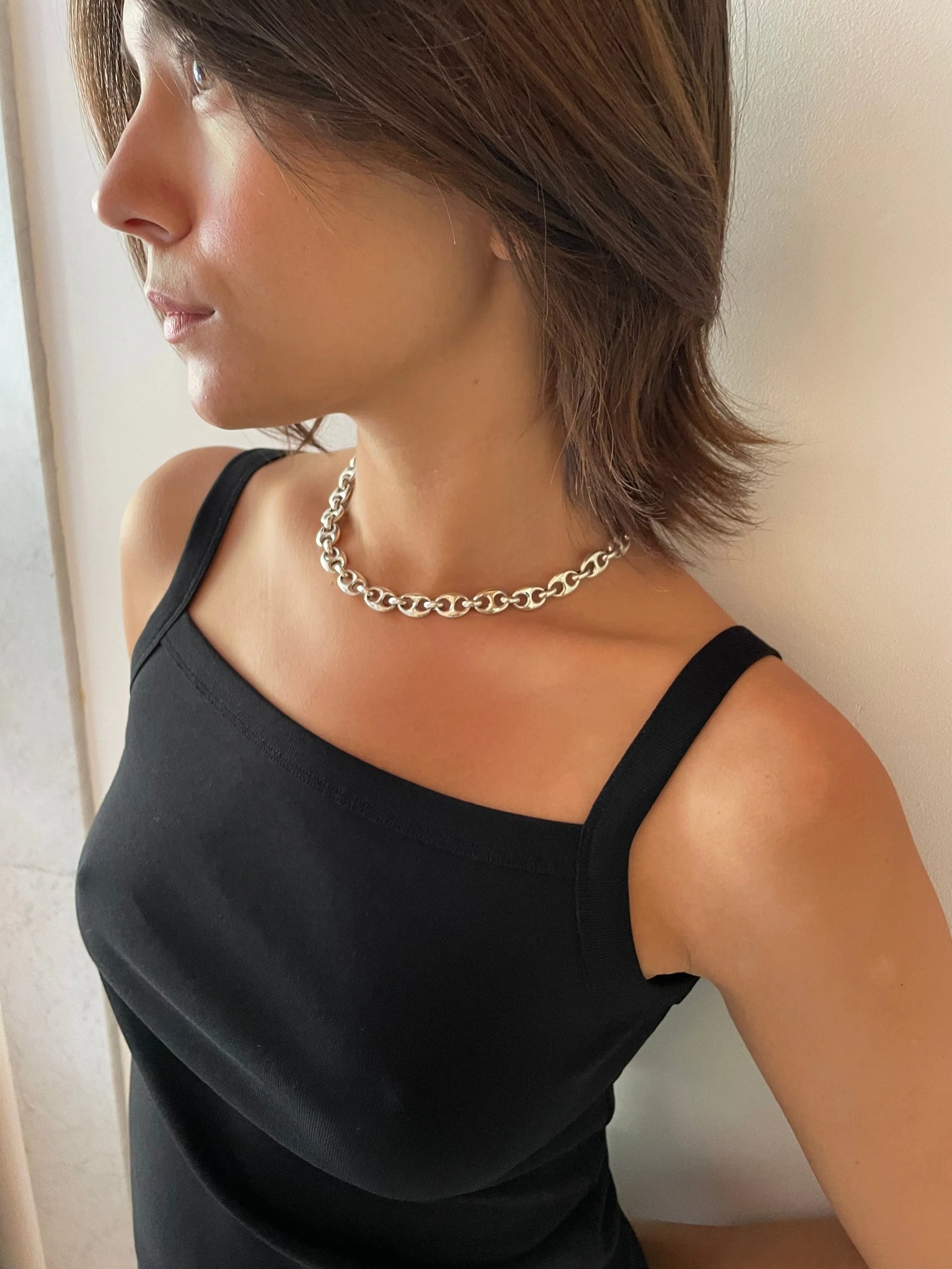 Small Barbara Chain Necklace, Silver