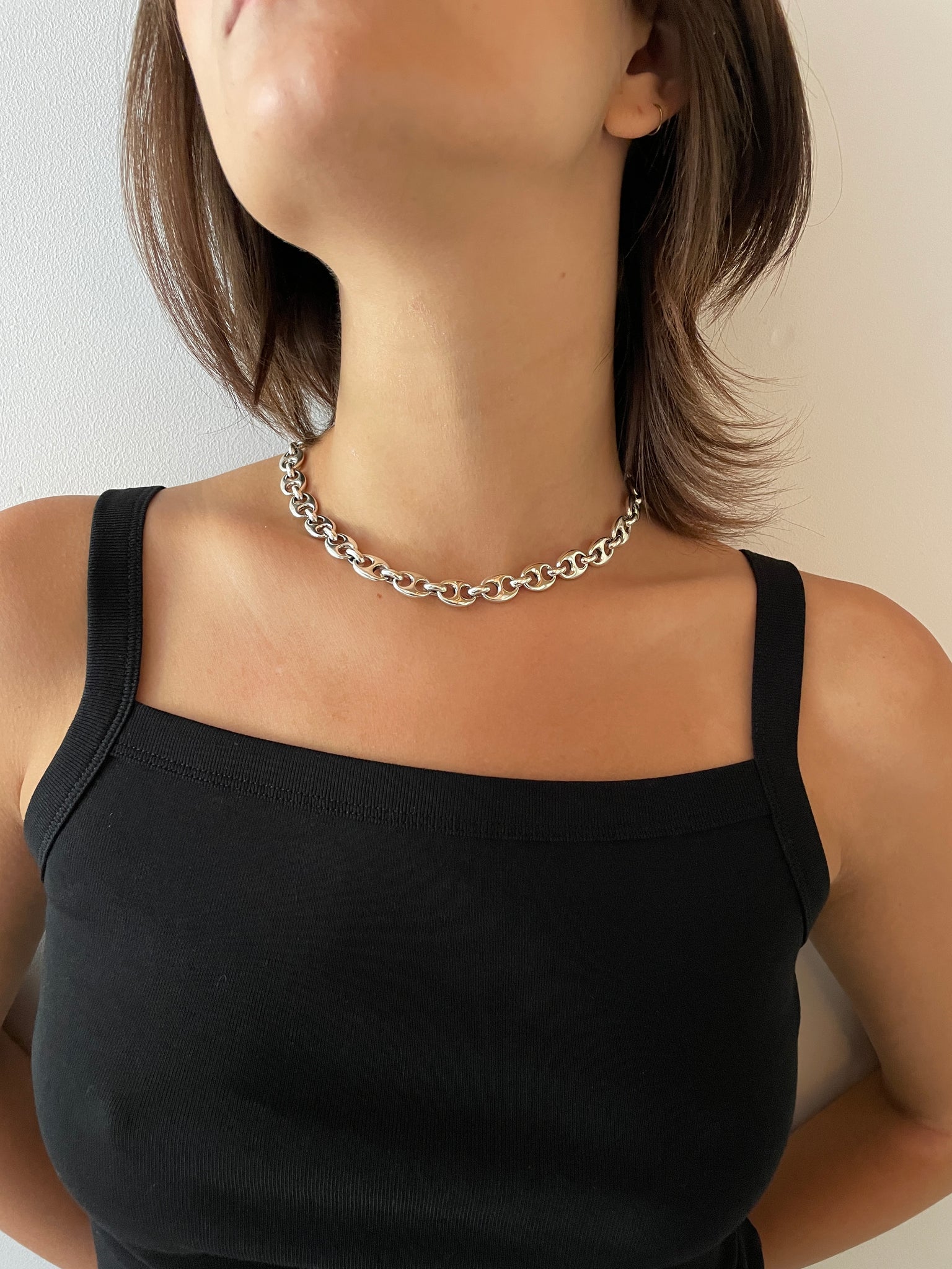 Small Barbara Chain Necklace, Silver