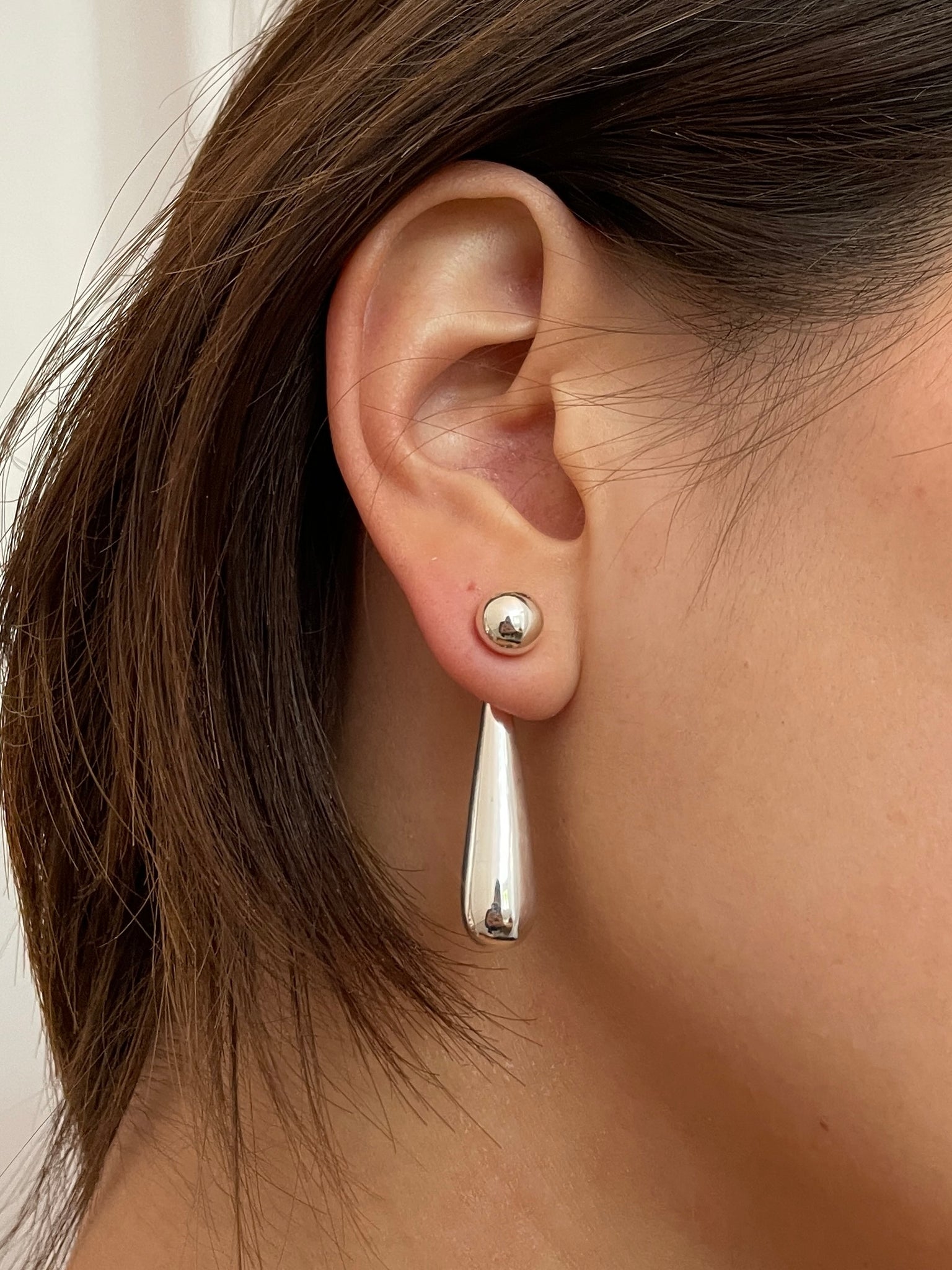 Small Angelika Earrings, Silver