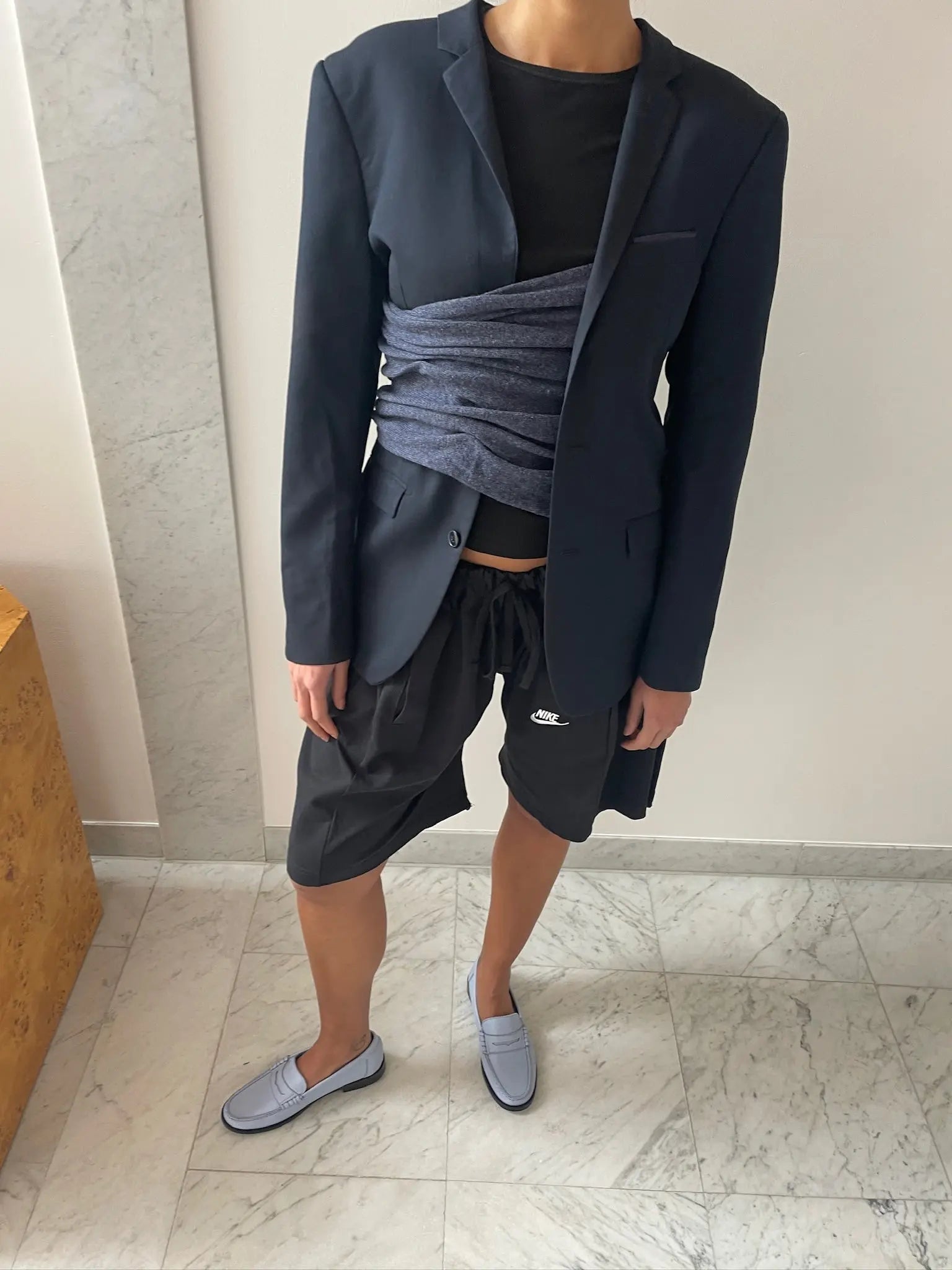 Extended Sakko Blazer, Navy BLESS