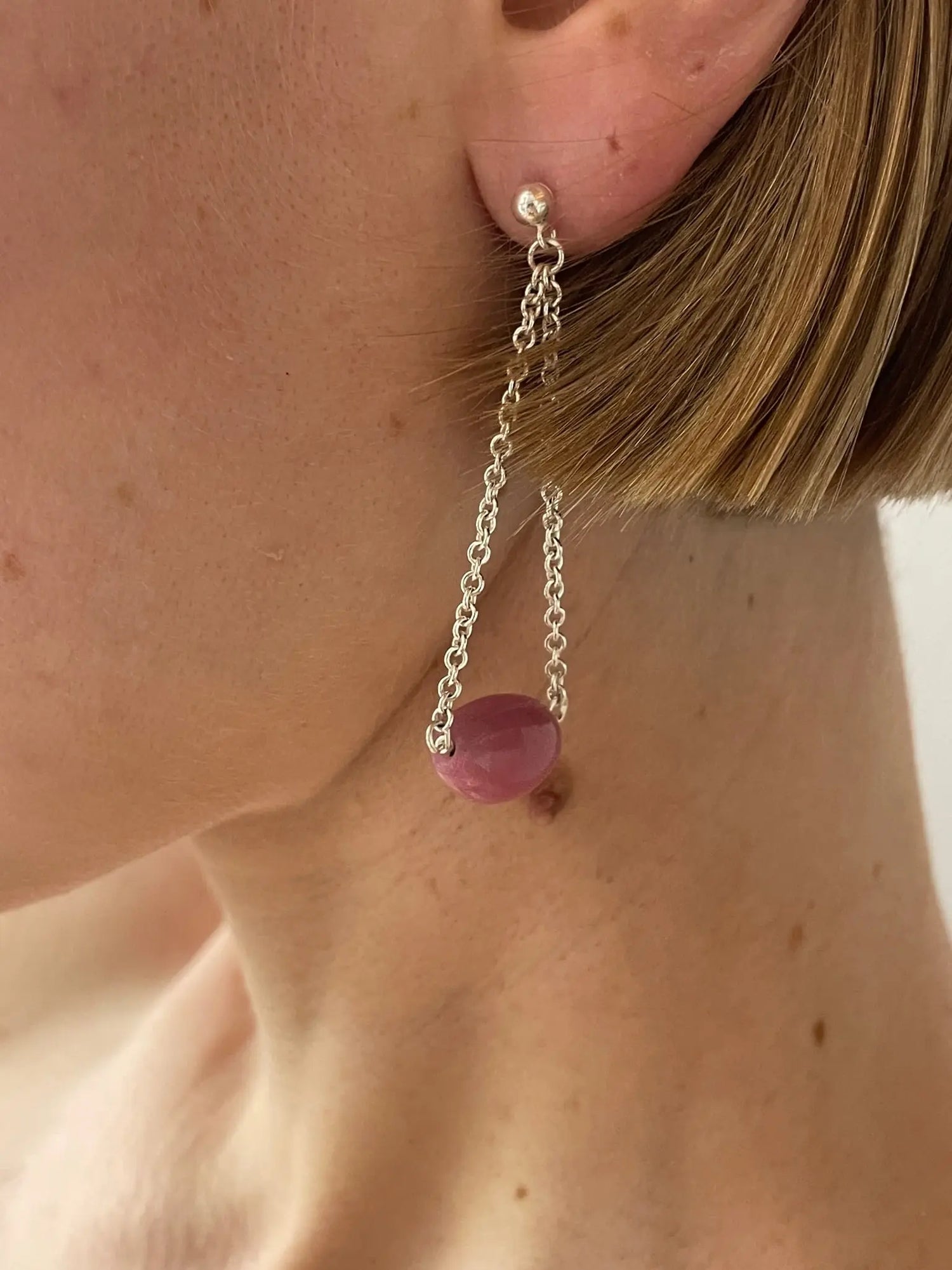 Rif Earring, Pink SANTANGELO