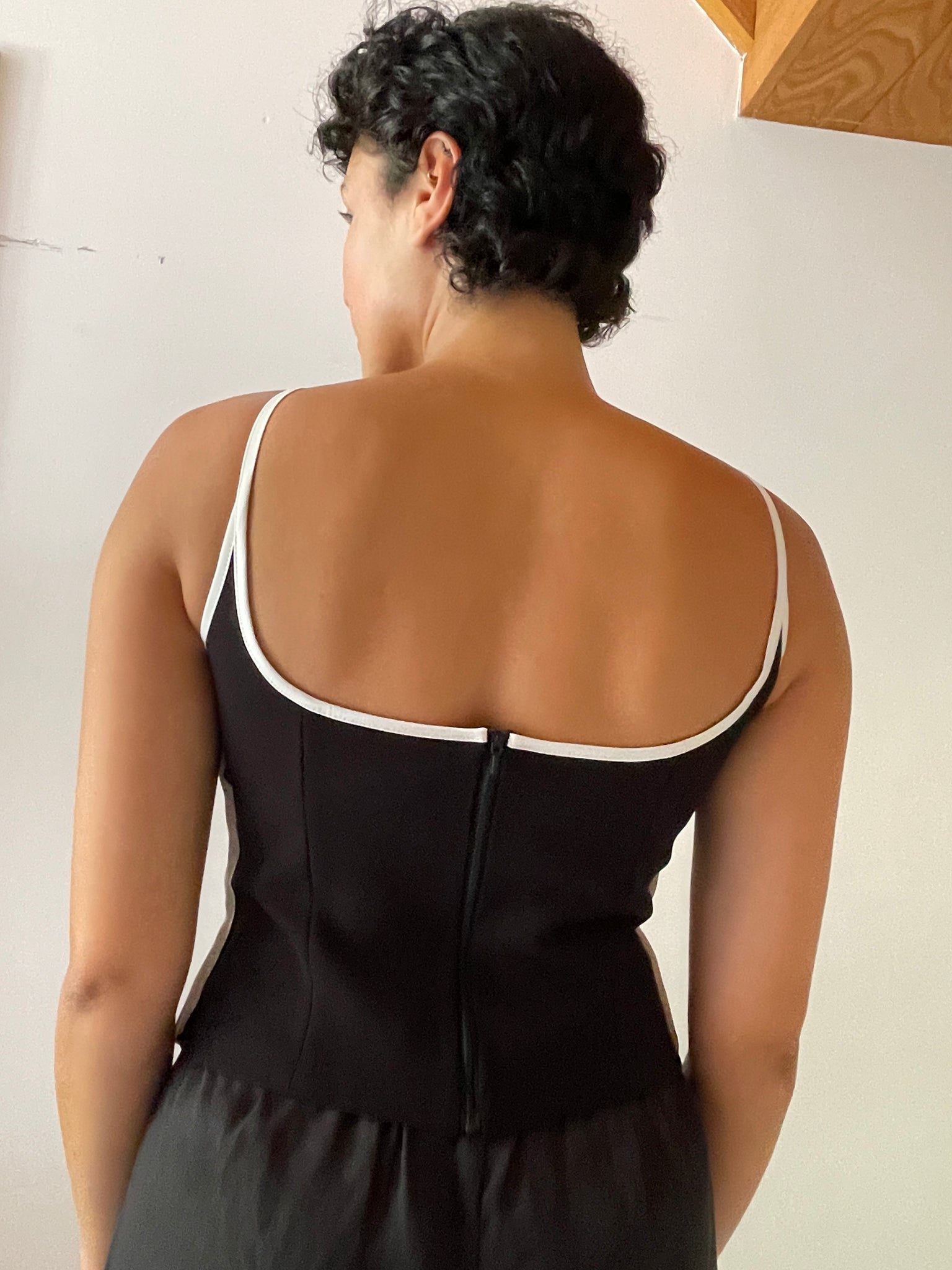 Heart Singlet, Black/White