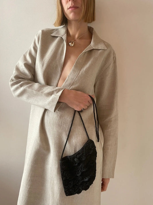Sandvig Dress, Undyed Linen BASERANGE