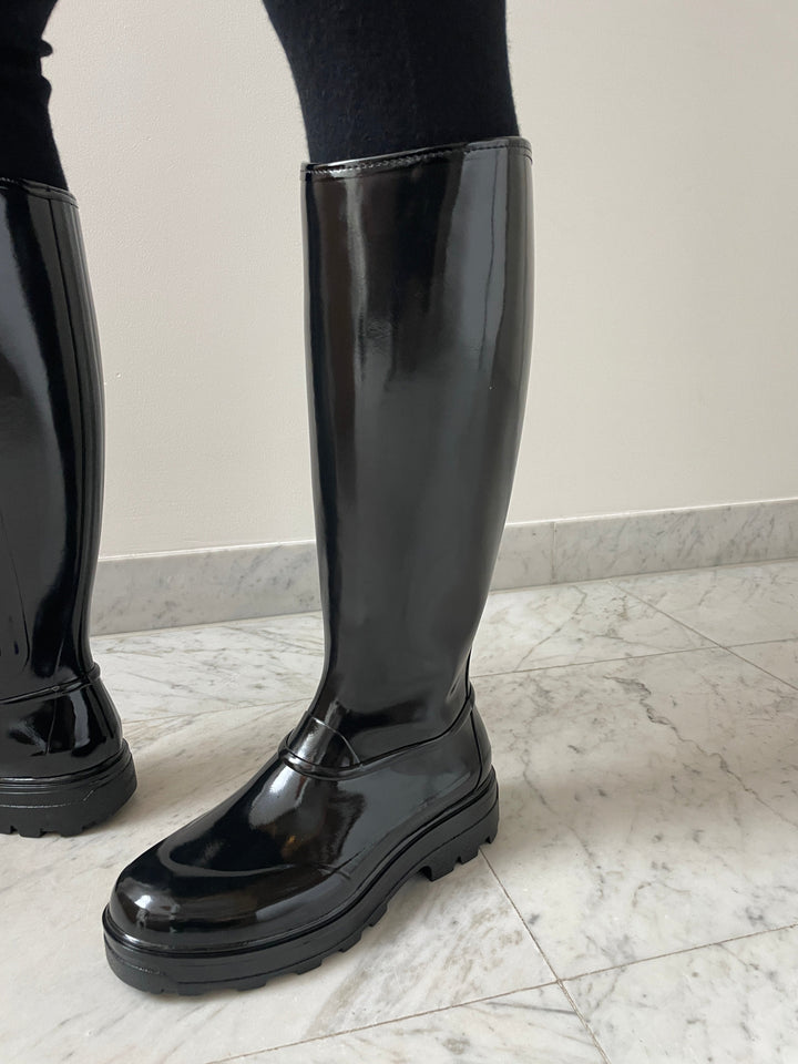 Tijntje High Boot, Shiny Black KASSL