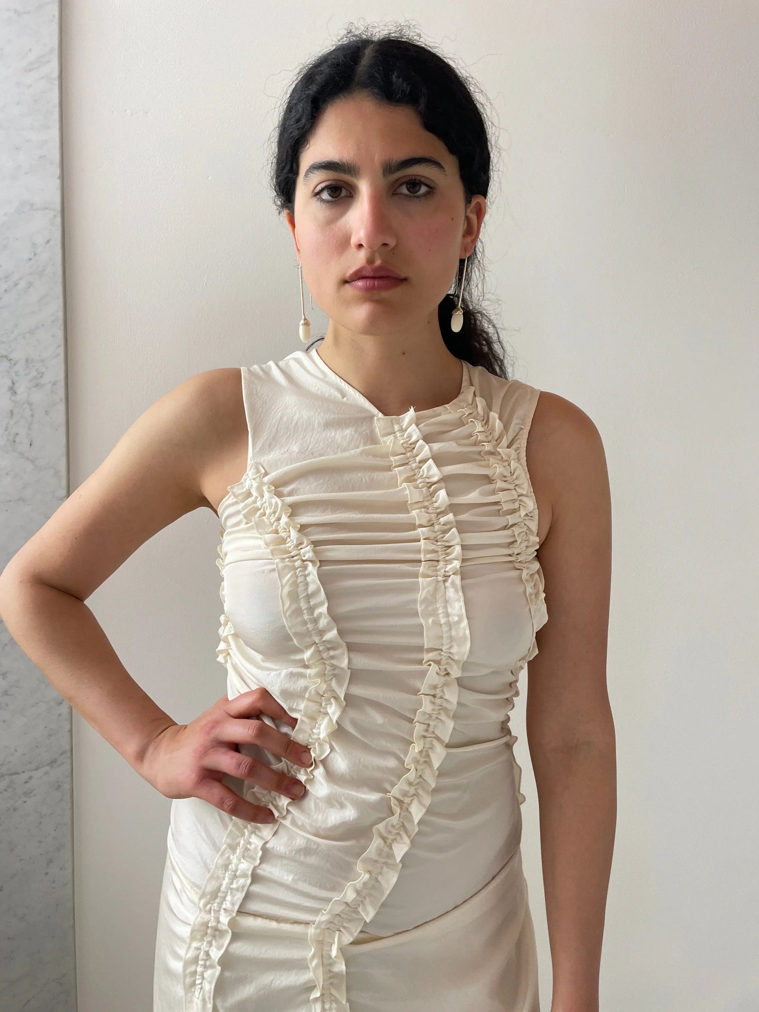Kyra Dress Satin, Cream Renaissance Renaissance