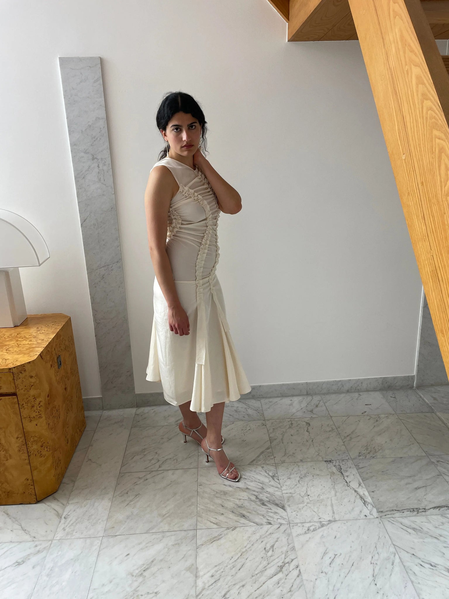 Kyra Dress Satin, Cream Renaissance Renaissance