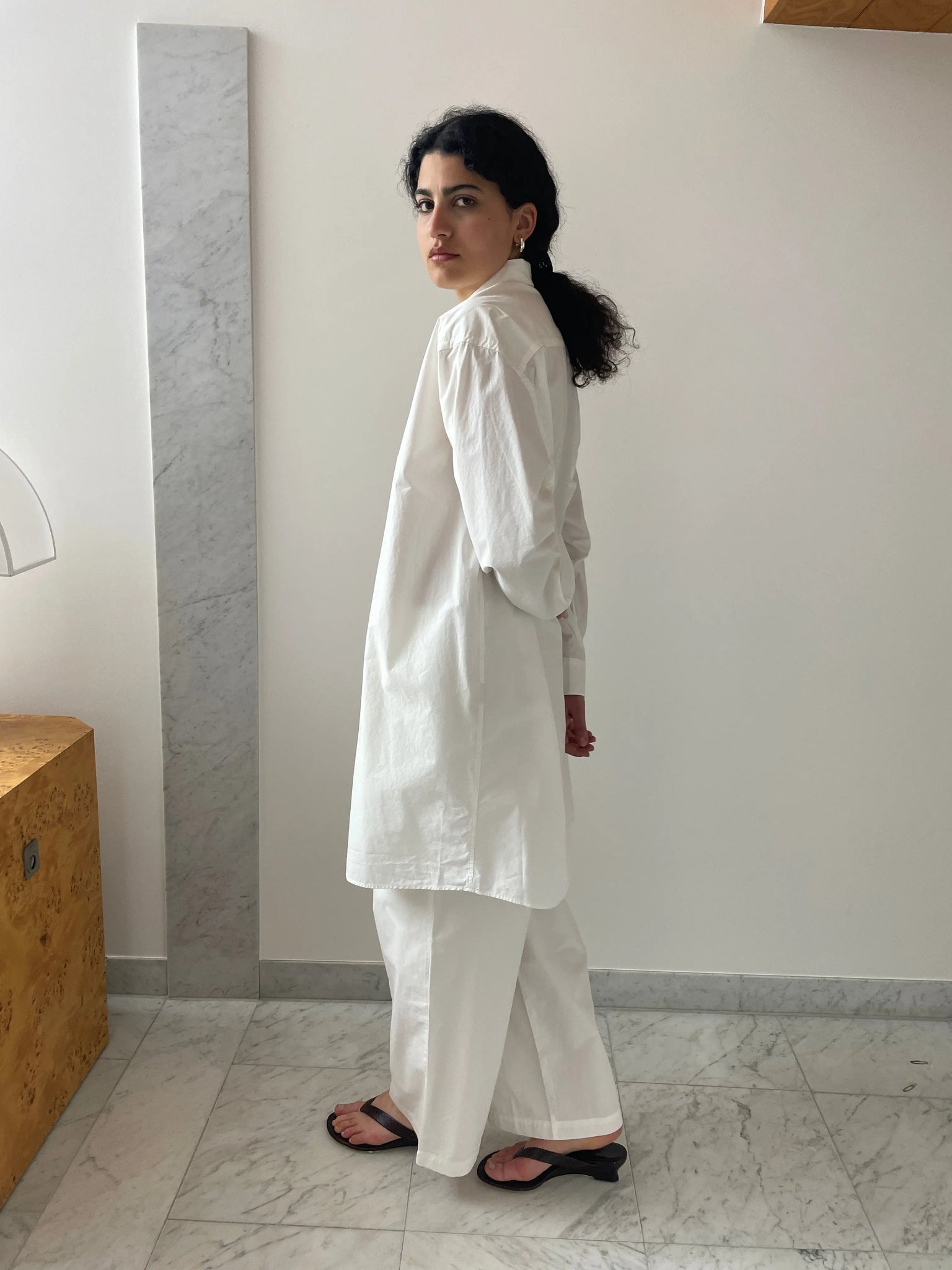 Claude Shirt Dress, Undyed BASERANGE