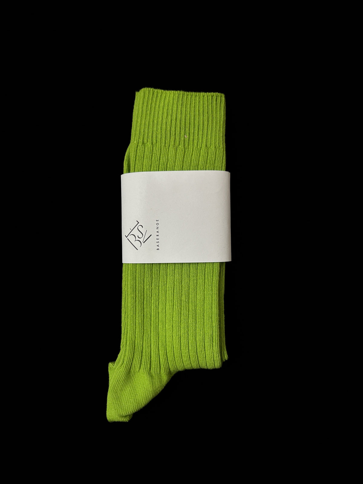 Rib Overankle Socks, Spiral Green BASERANGE