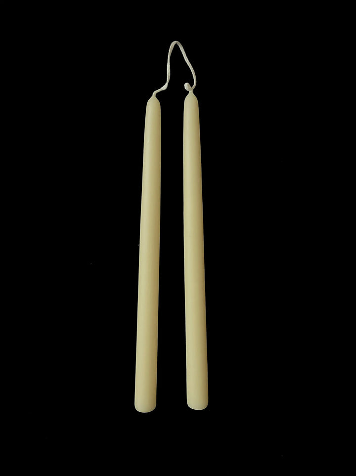 Dinner Candle, Bleached Beeswax CARMEN
