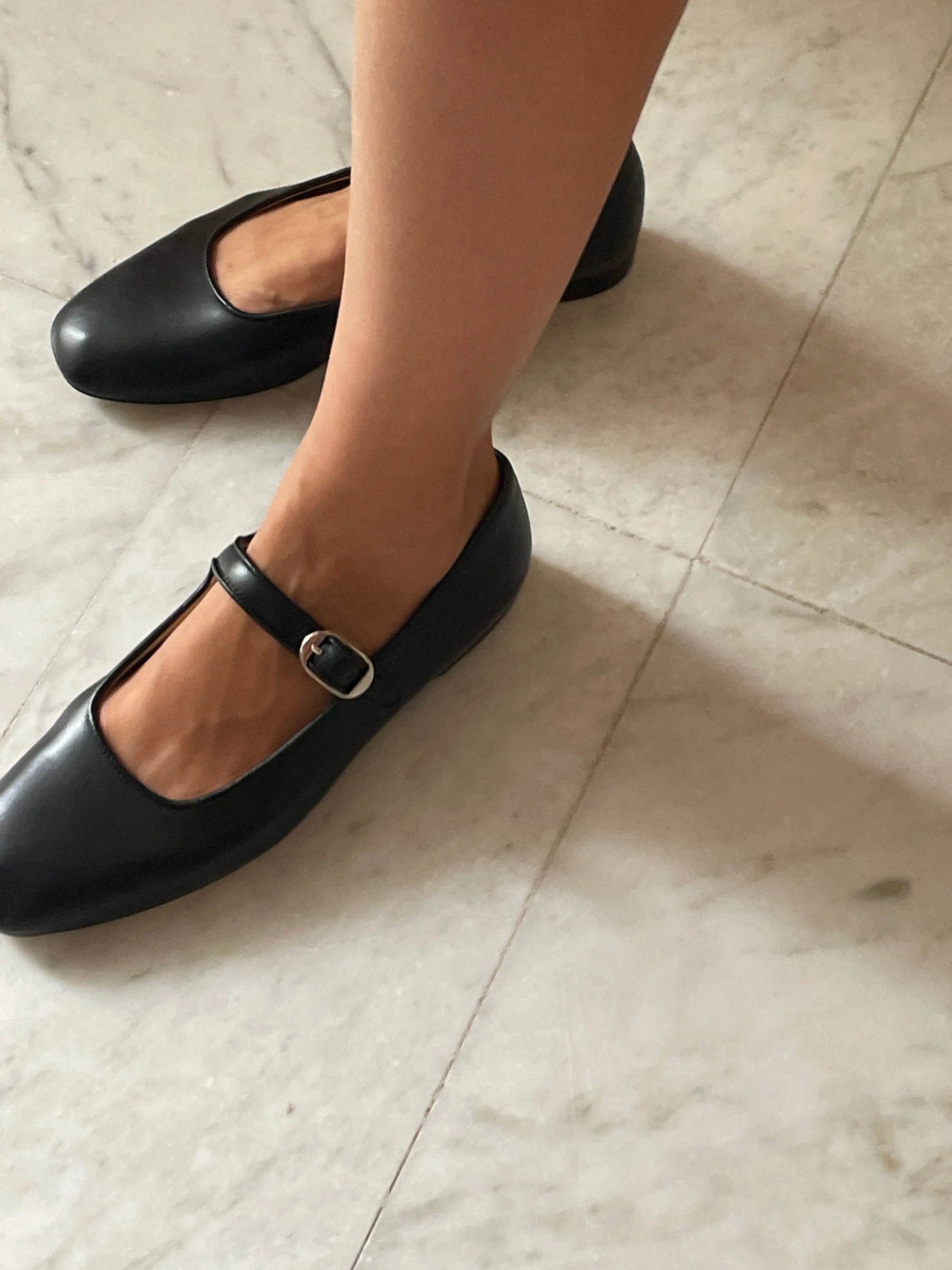 Classic Mary Jane, Black Leather Carmen Amsterdam - Main Image