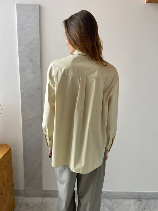 Oversized Long Sleeve Shirt, Oyster White BAMBOU ROGER KWONG