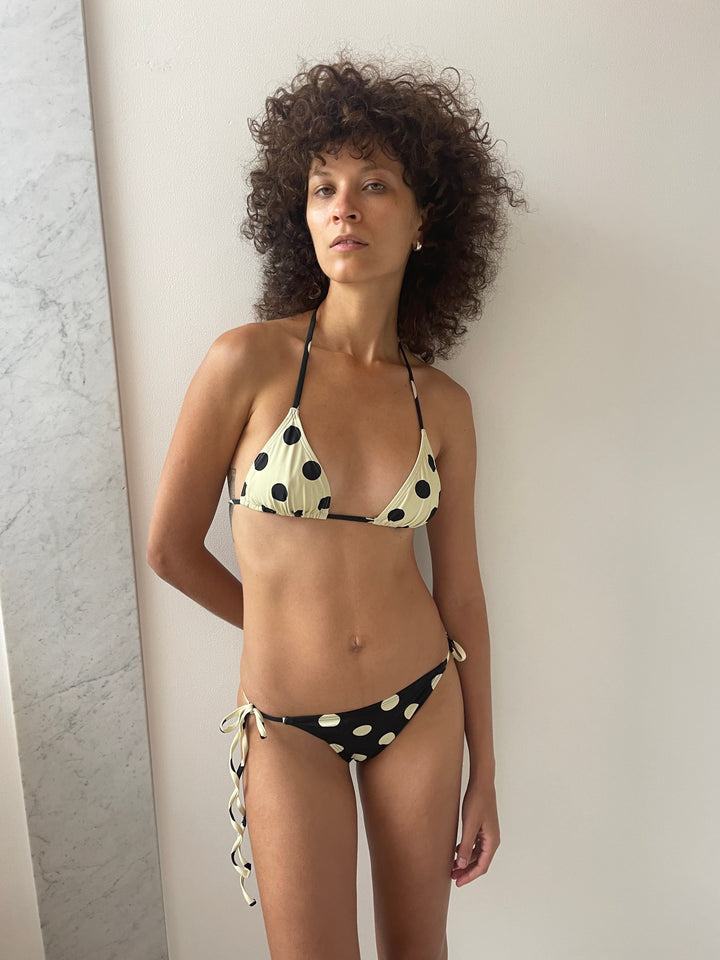 Drip Top, Polka Cream/Black NU SWIM
