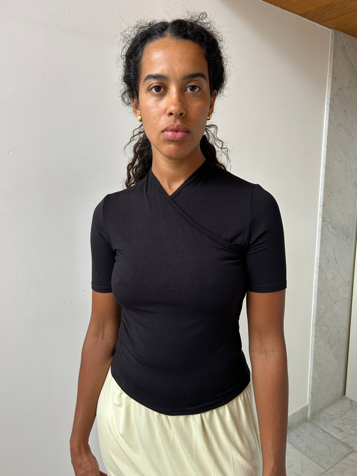 Recline French Tee, Black KYE INTIMATES