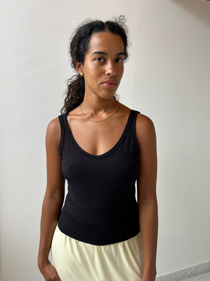 Recline Tank, Black KYE INTIMATES