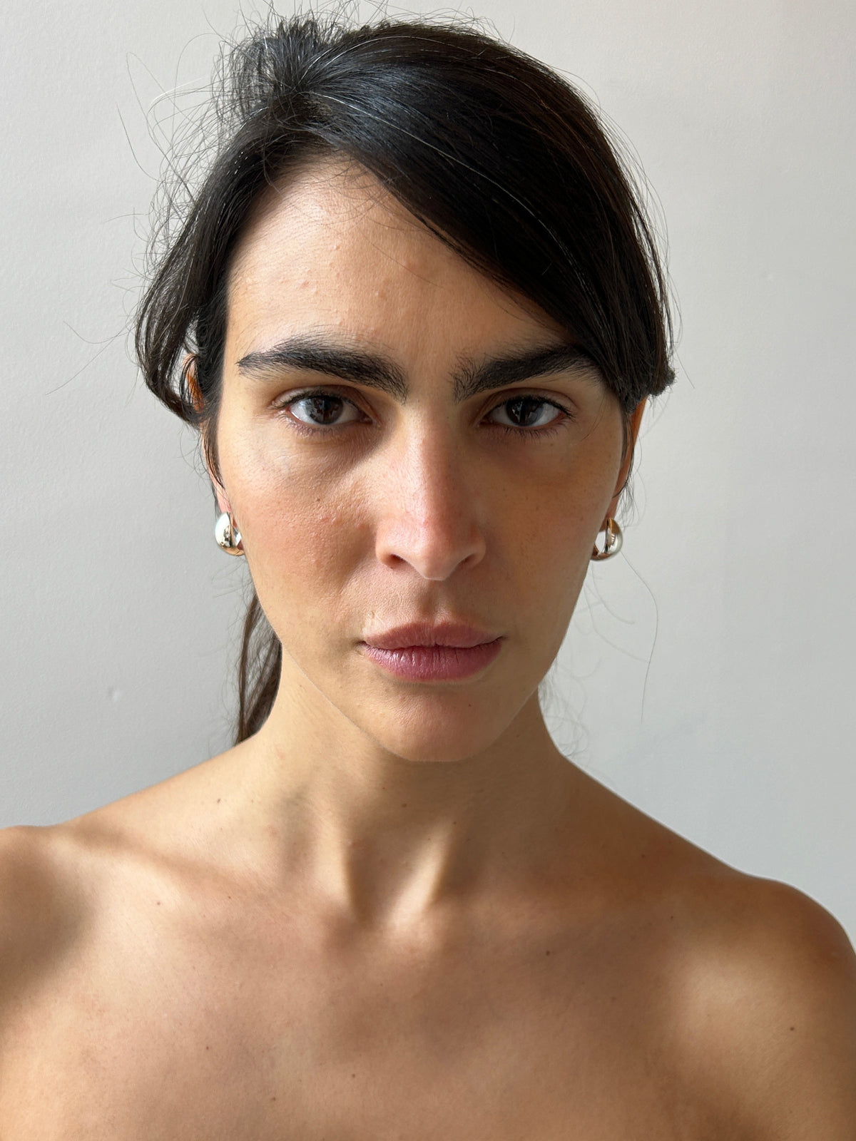 Large Reversible Hinged Hoops, Silver SOPHIE BUHAI