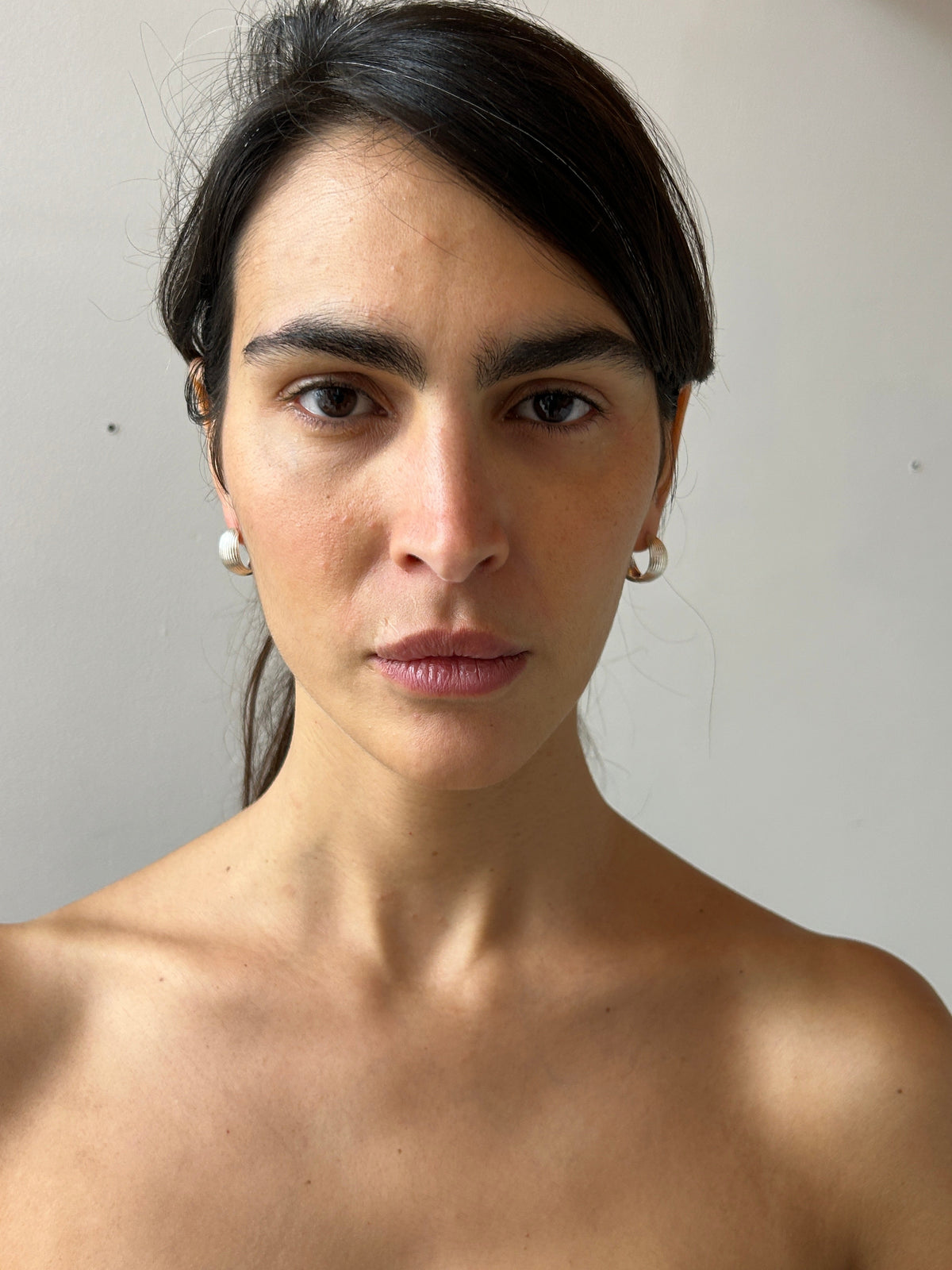 Large Reversible Hinged Hoops, Silver SOPHIE BUHAI