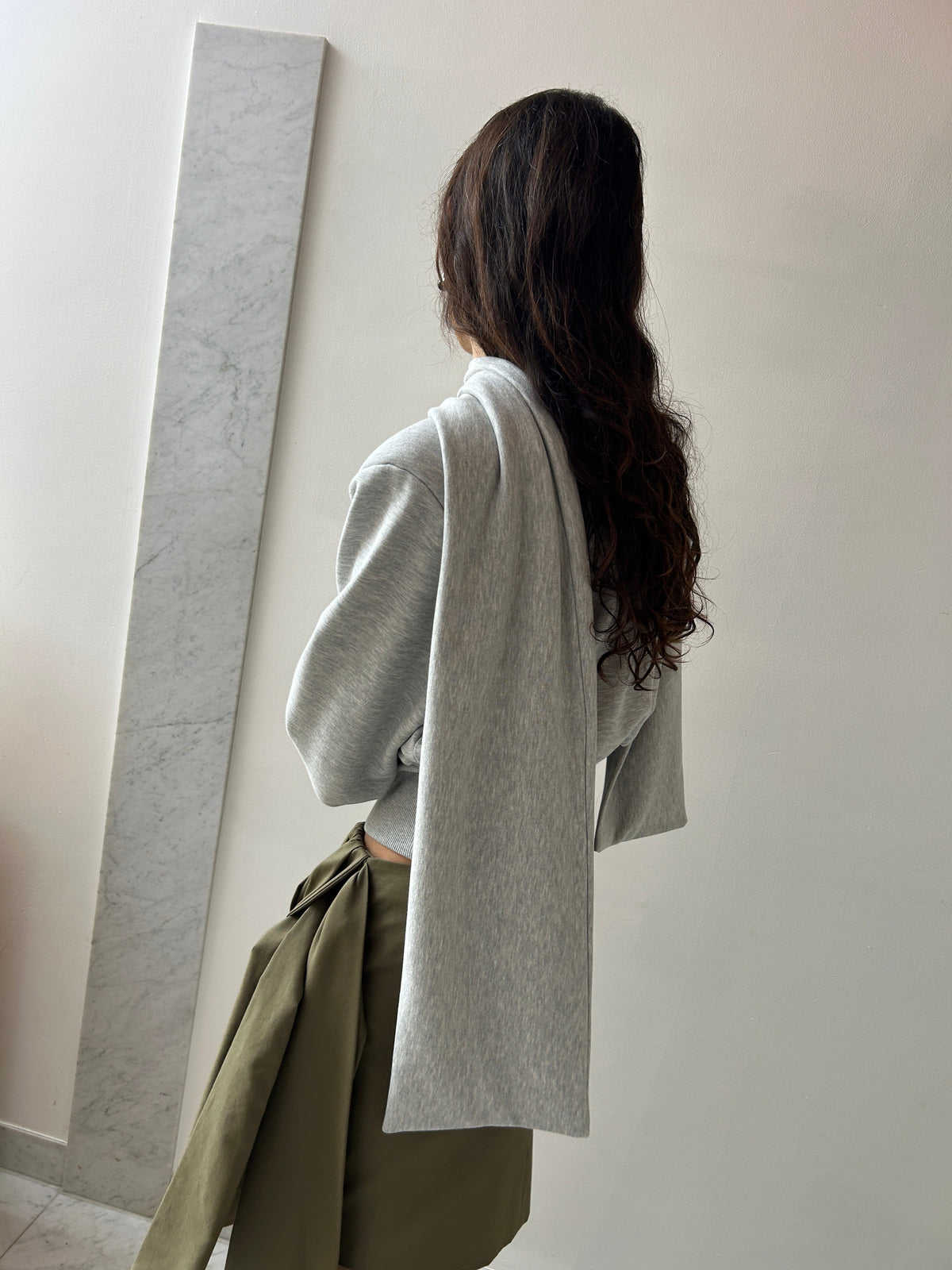Lia Sweatshirt, Grey Melange Fidan Novruzova